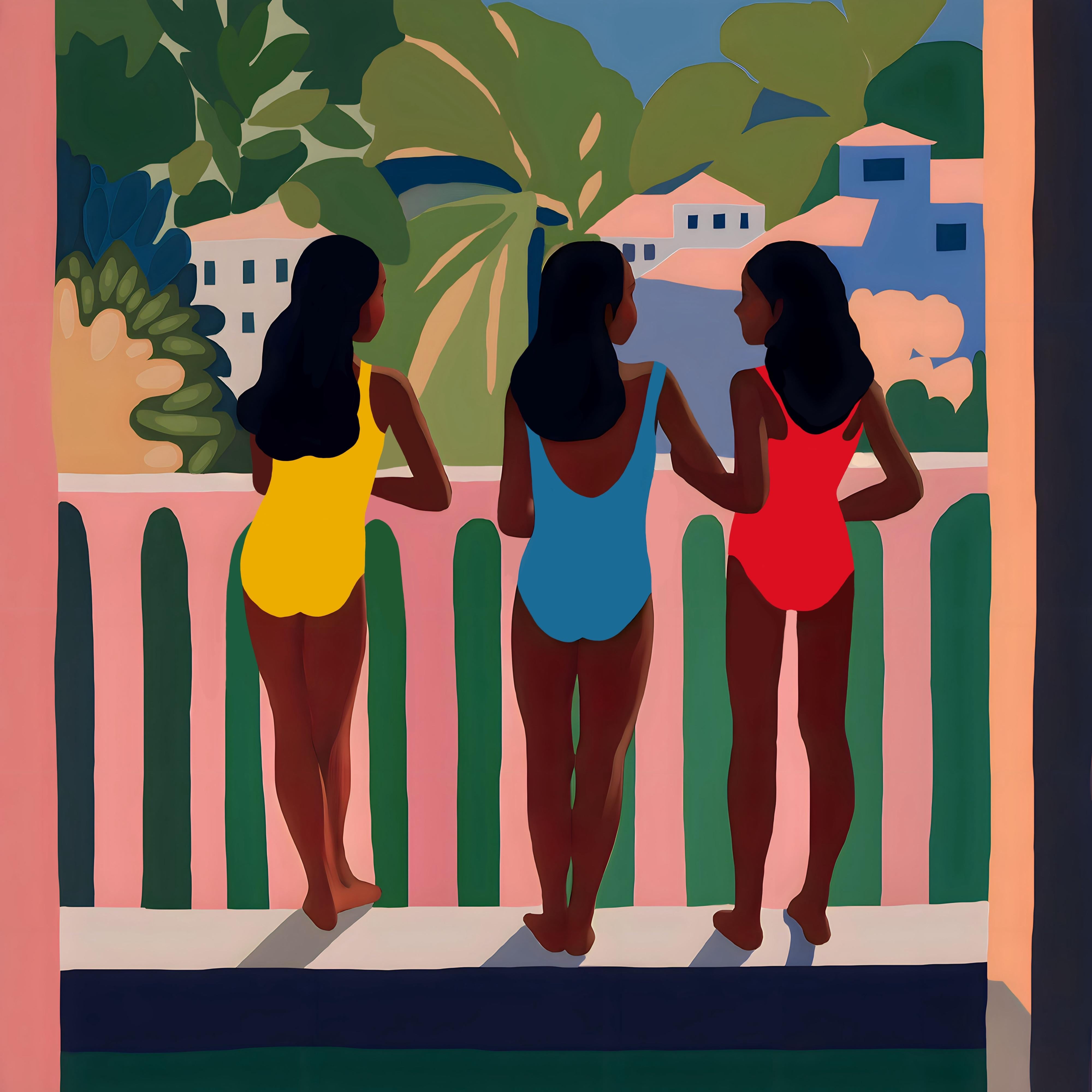 sisterhood , 70x70cm, print on canvas.Edition 20 pcs.