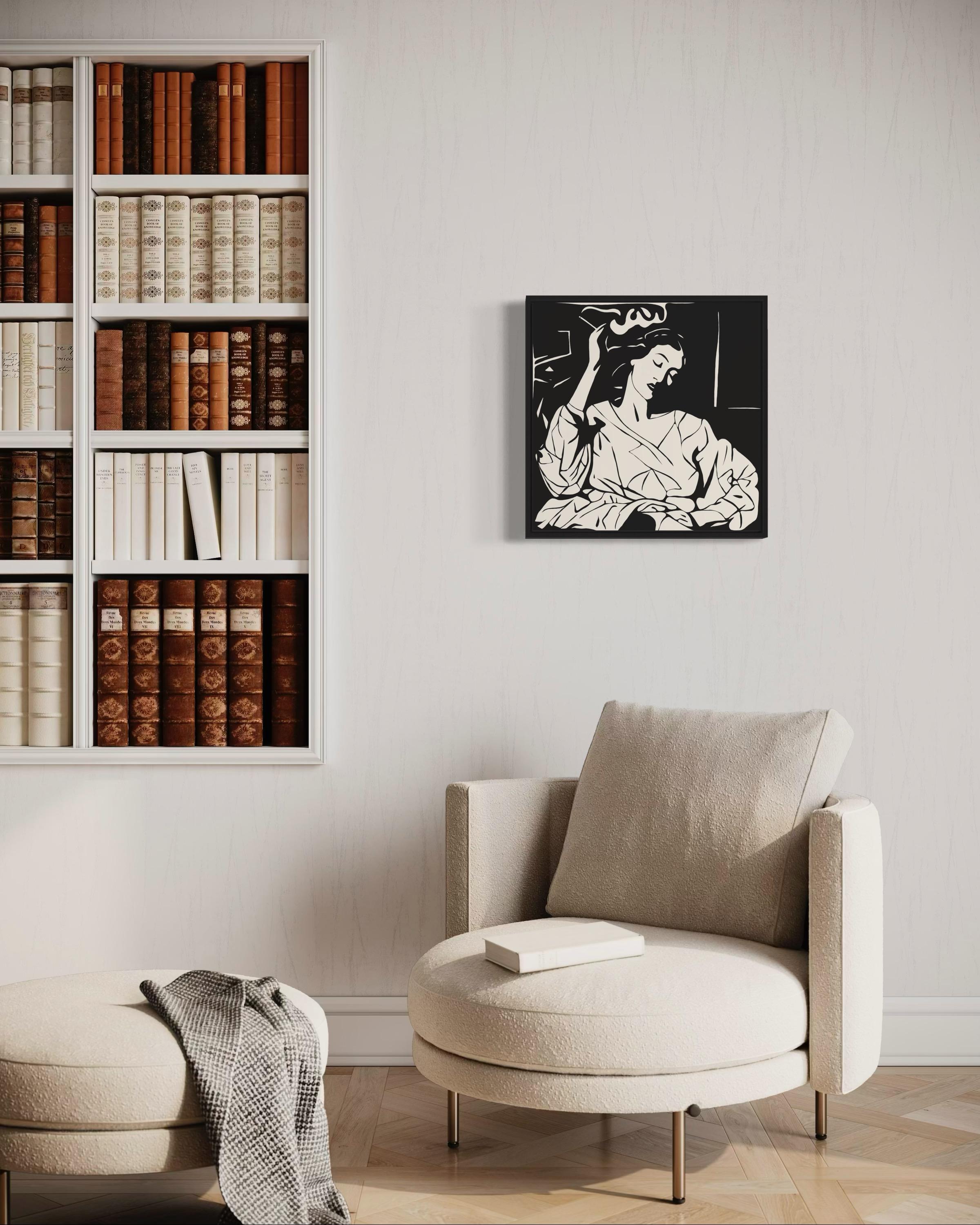 Smoking , 50x50cm, print on canvas.Edition 20 pcs. - Pop Art Print by Nina Tsoriti