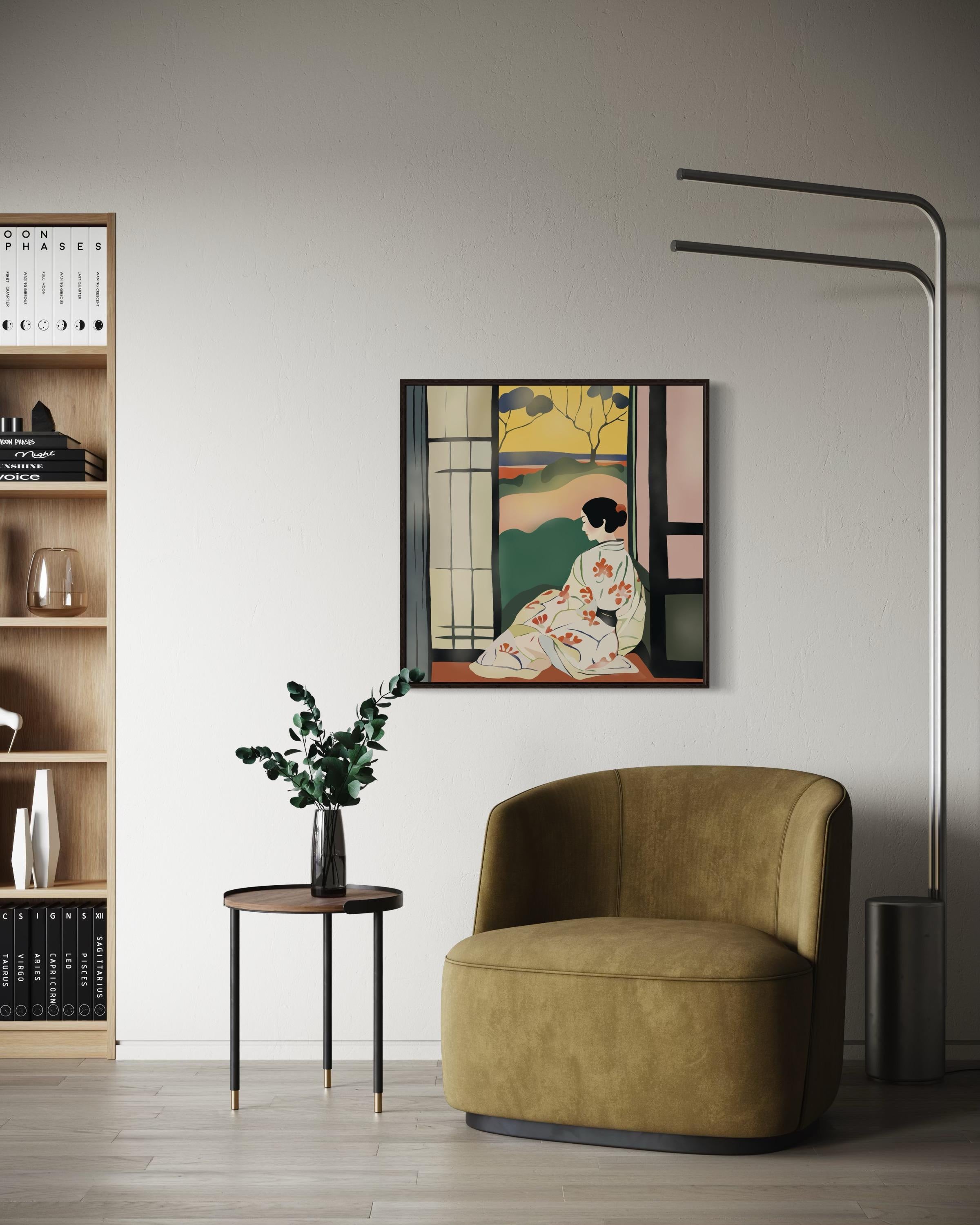 Japanese beauty , 50x50cm, print on canvas.Edition 20 pcs. - Print by Nina Tsoriti