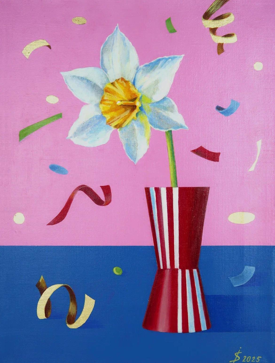 Holiday, 40x30 cm, Canvas, acrylic, gold leaf - Art by Svetlana Iskoskikh