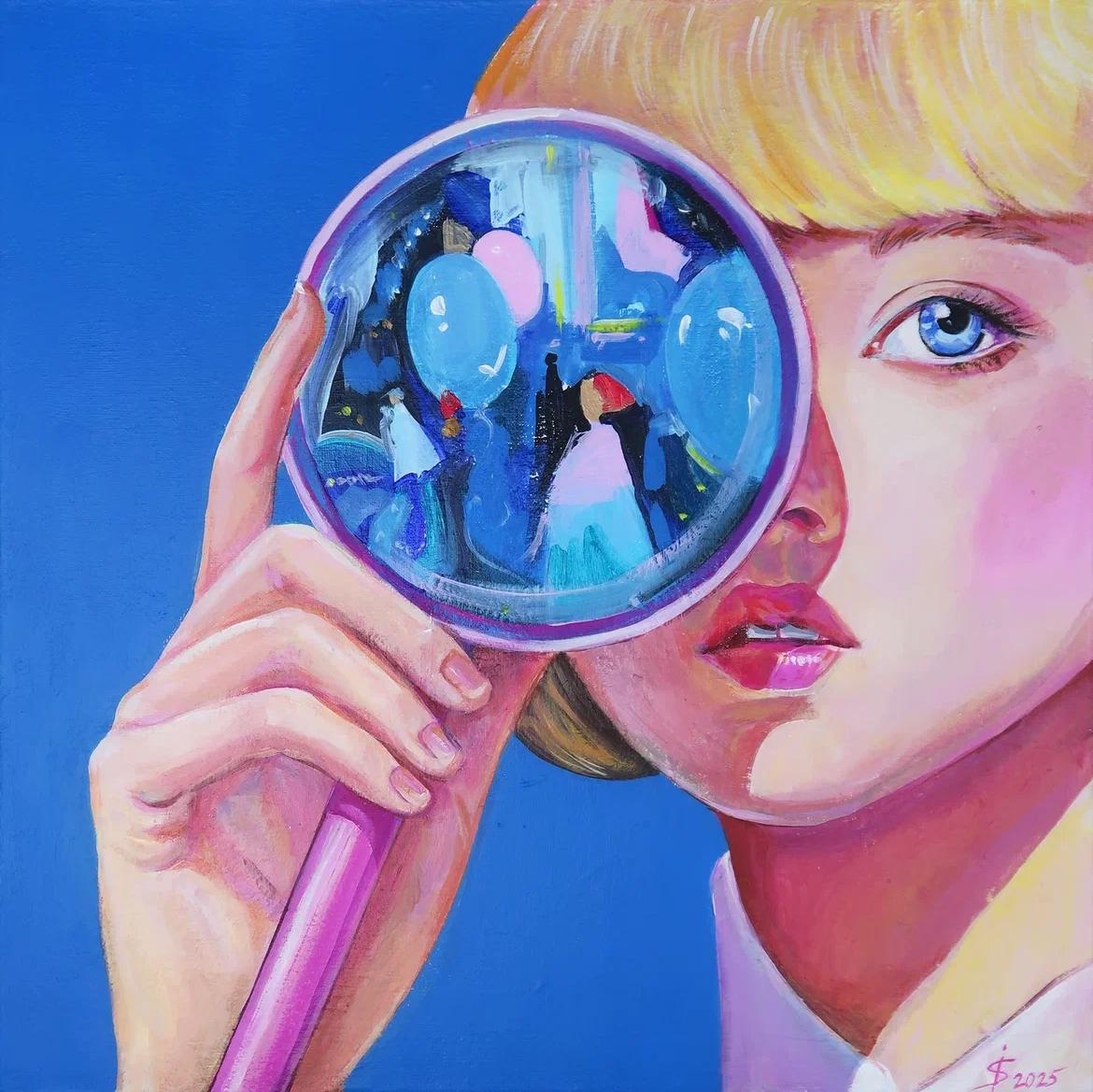 El camino de los milagros, 40x40cm, acrílico/lienzo