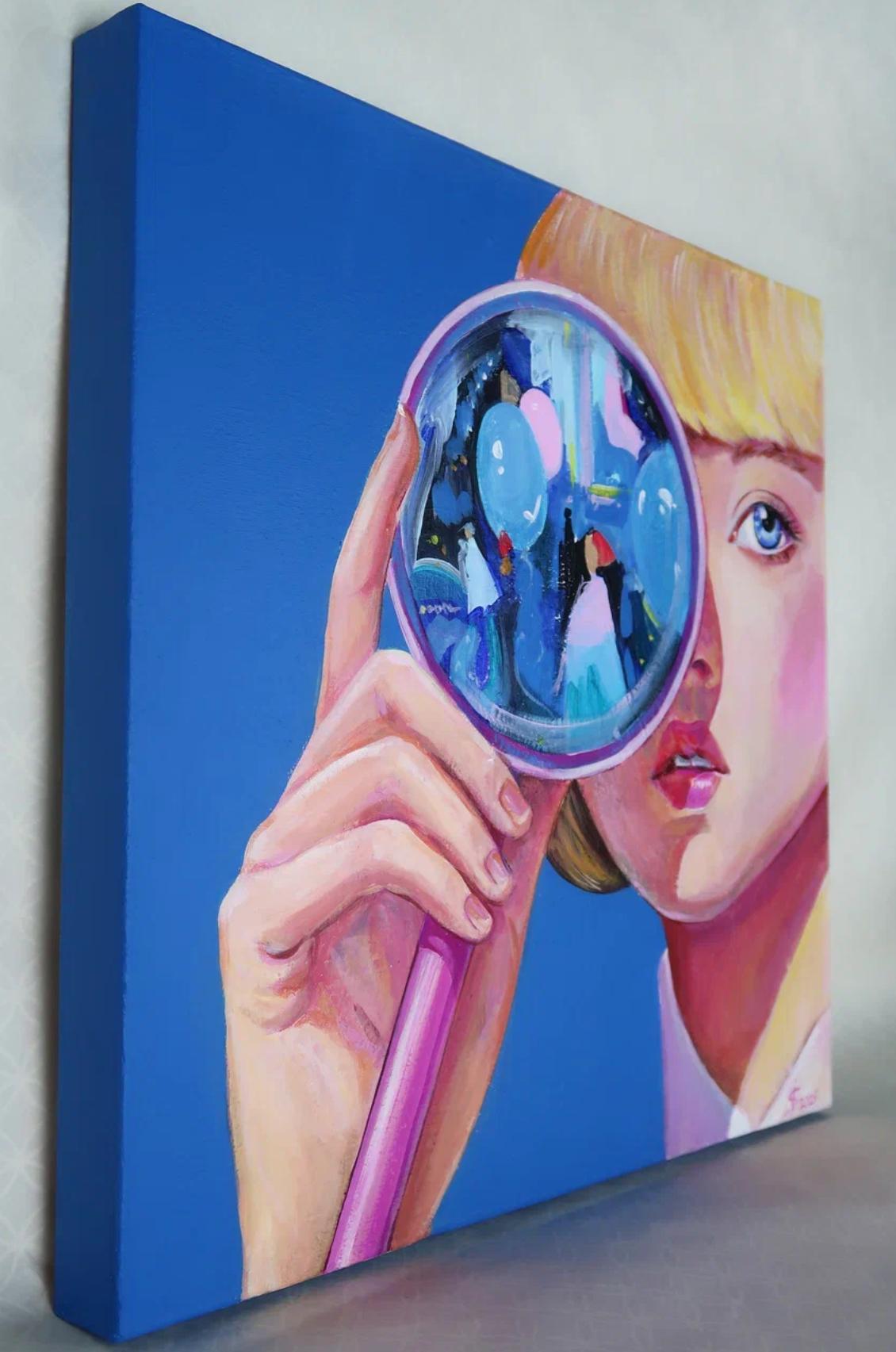 The path to miracles, 40x40cm, acrylic/canvas For Sale 1