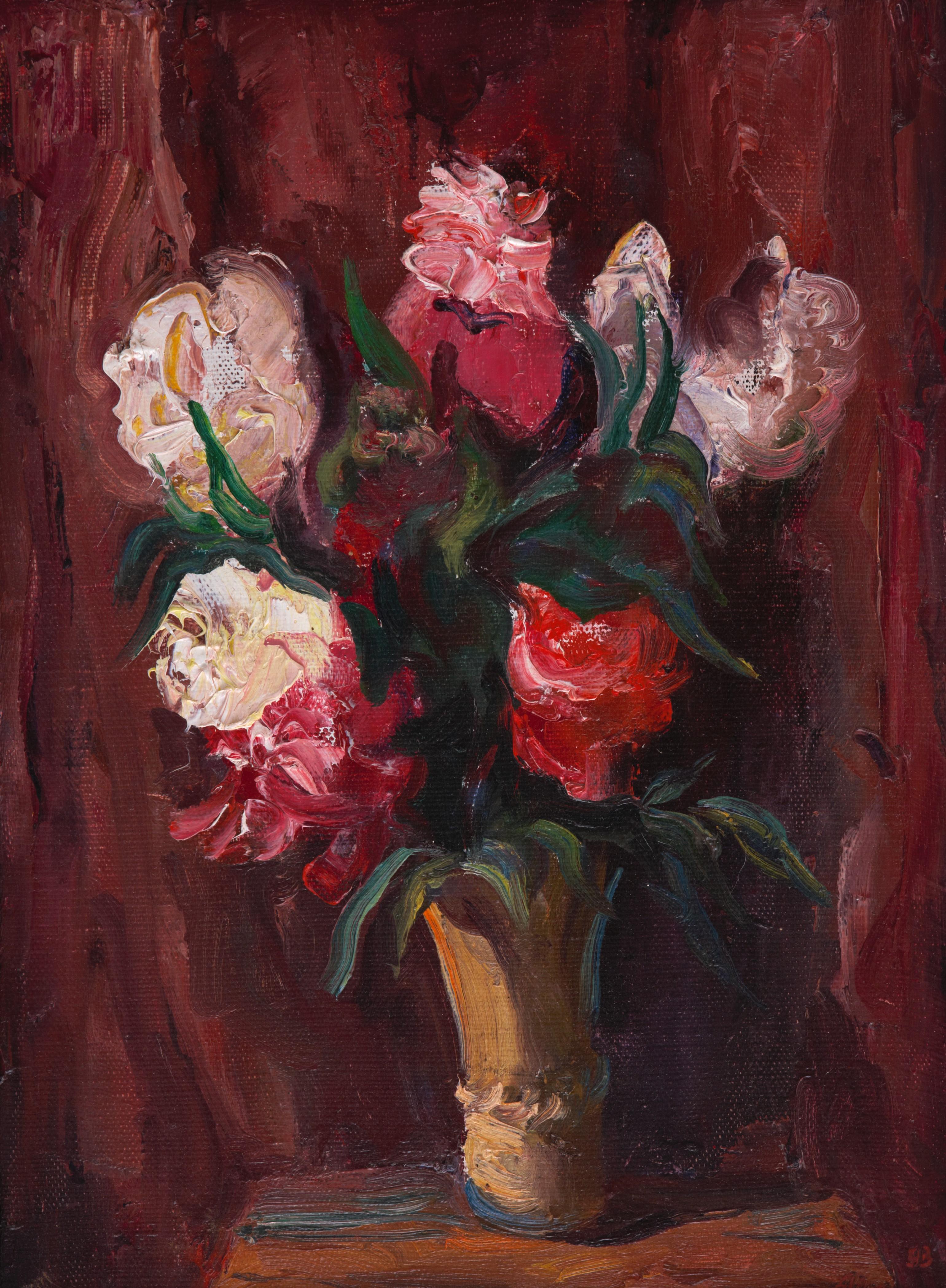 Peonies, 40x30 cm, oil on canvas - Painting by Taimuraz Aylarov