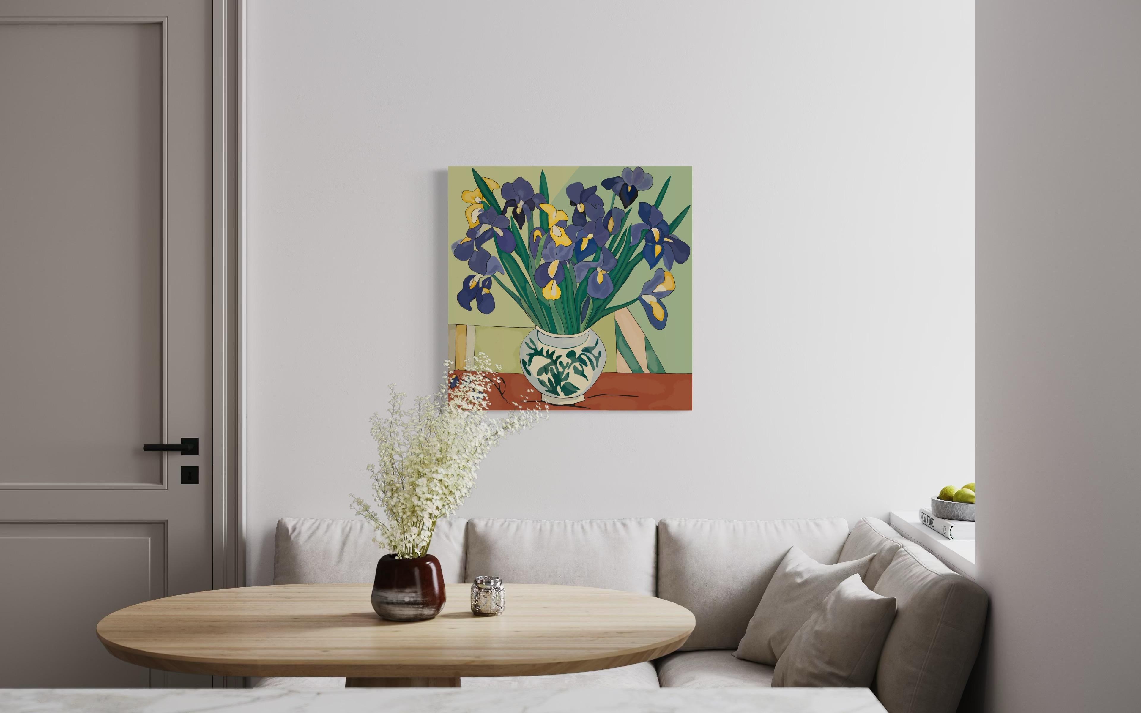 Bodegón con lirios , 70x70cm, impresión sobre lienzo.Edición 20 uds. en venta 1