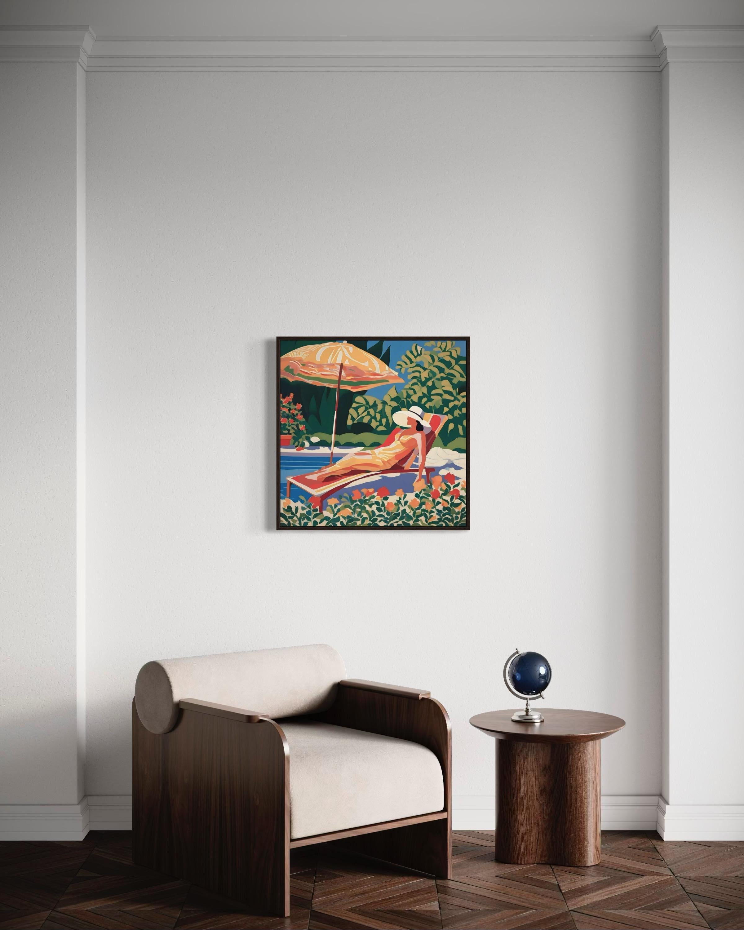 Temps d'été, 70x70cm, impression sur toile, édition 20 pièces. en vente 1