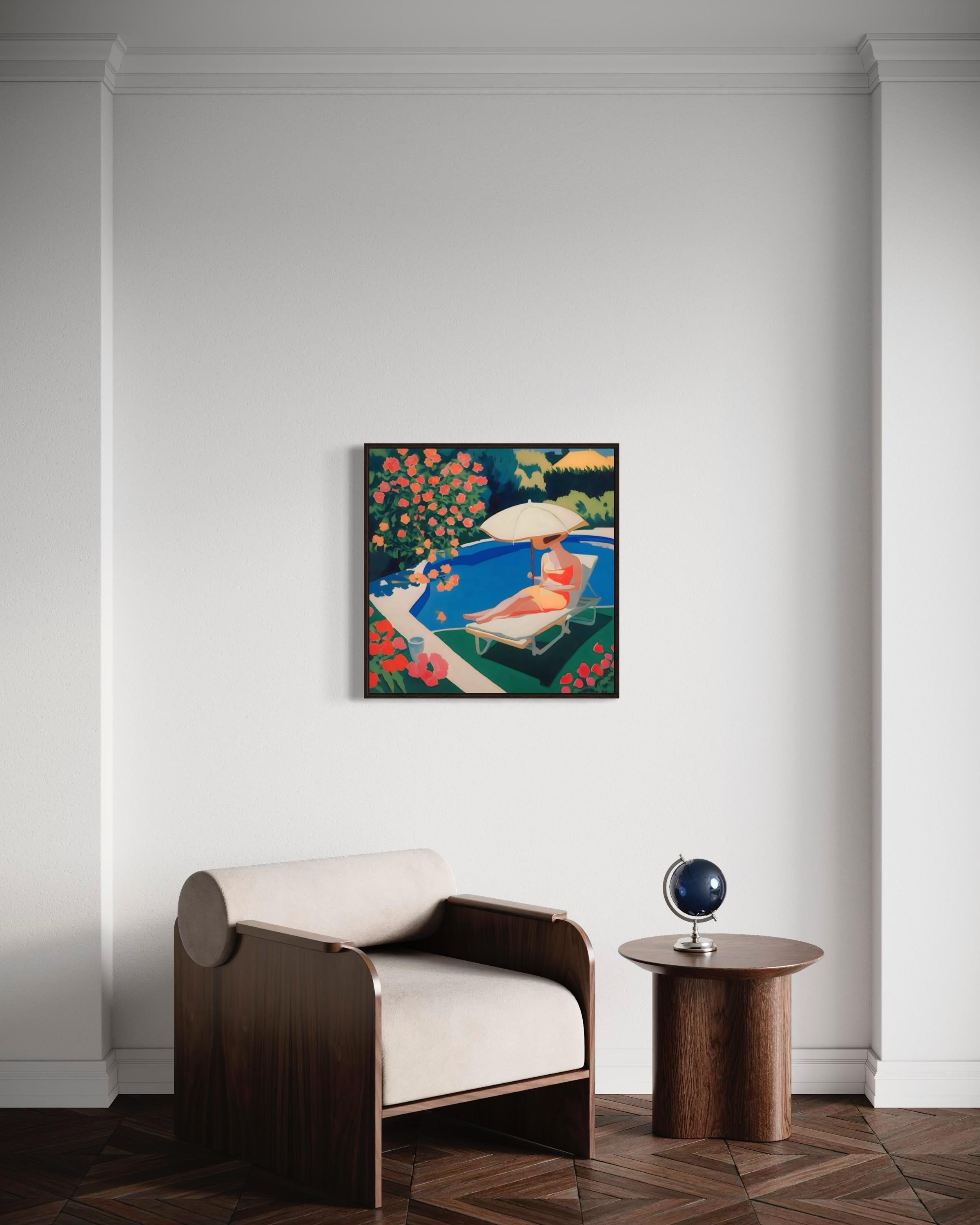 Temps d'été, 70x70cm, impression sur toile, édition 20 pièces. - Pop Art Art par Nina Tsoriti