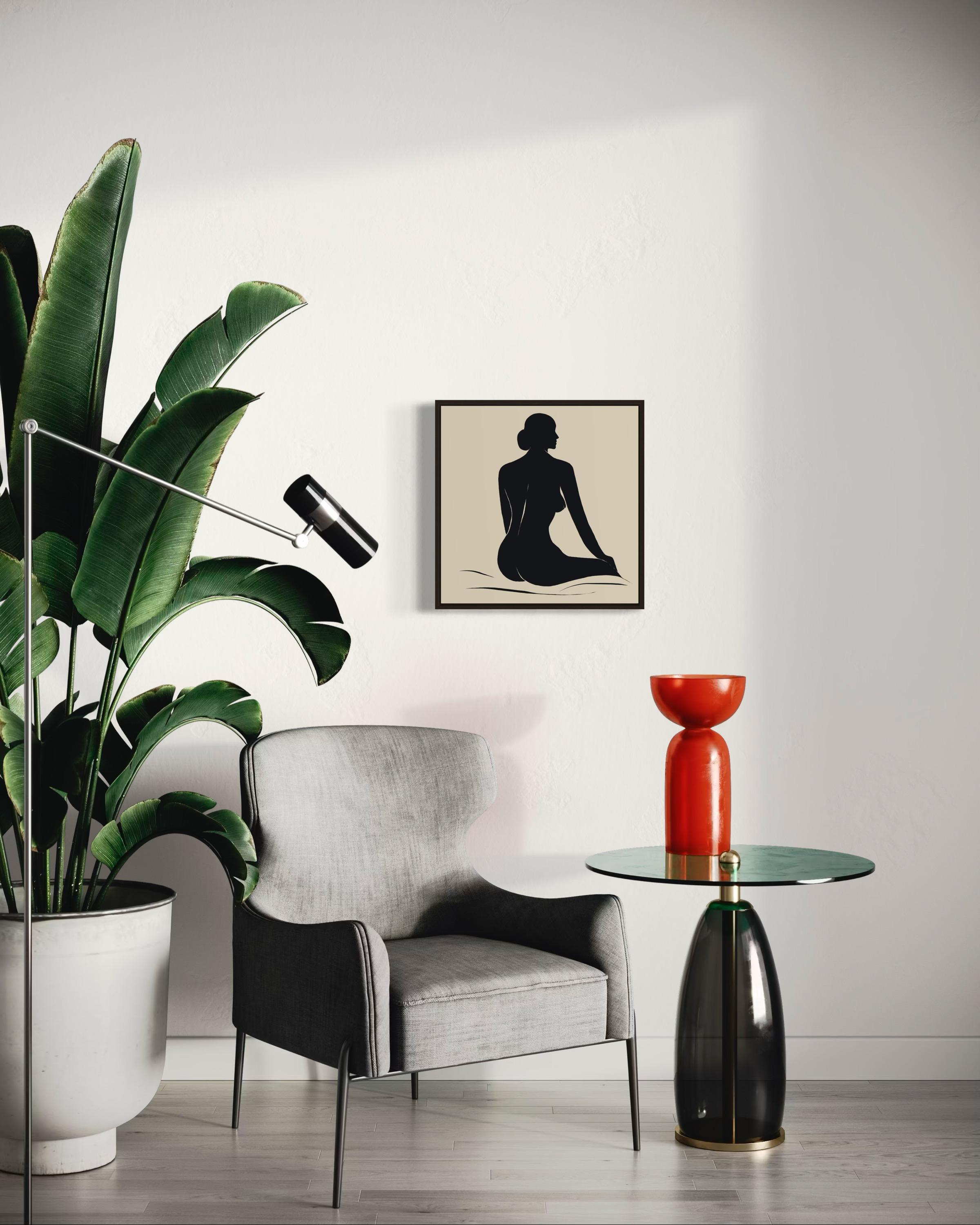 Nu, 50x50cm, impression sur toile, édition 20 pièces. en vente 2