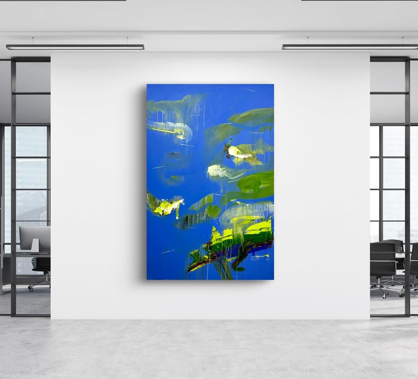 Water lilies , 180x120 cm, acrylic, canvas For Sale 1