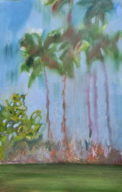 Palm Fountain, 55x35 cm, oil/canvas