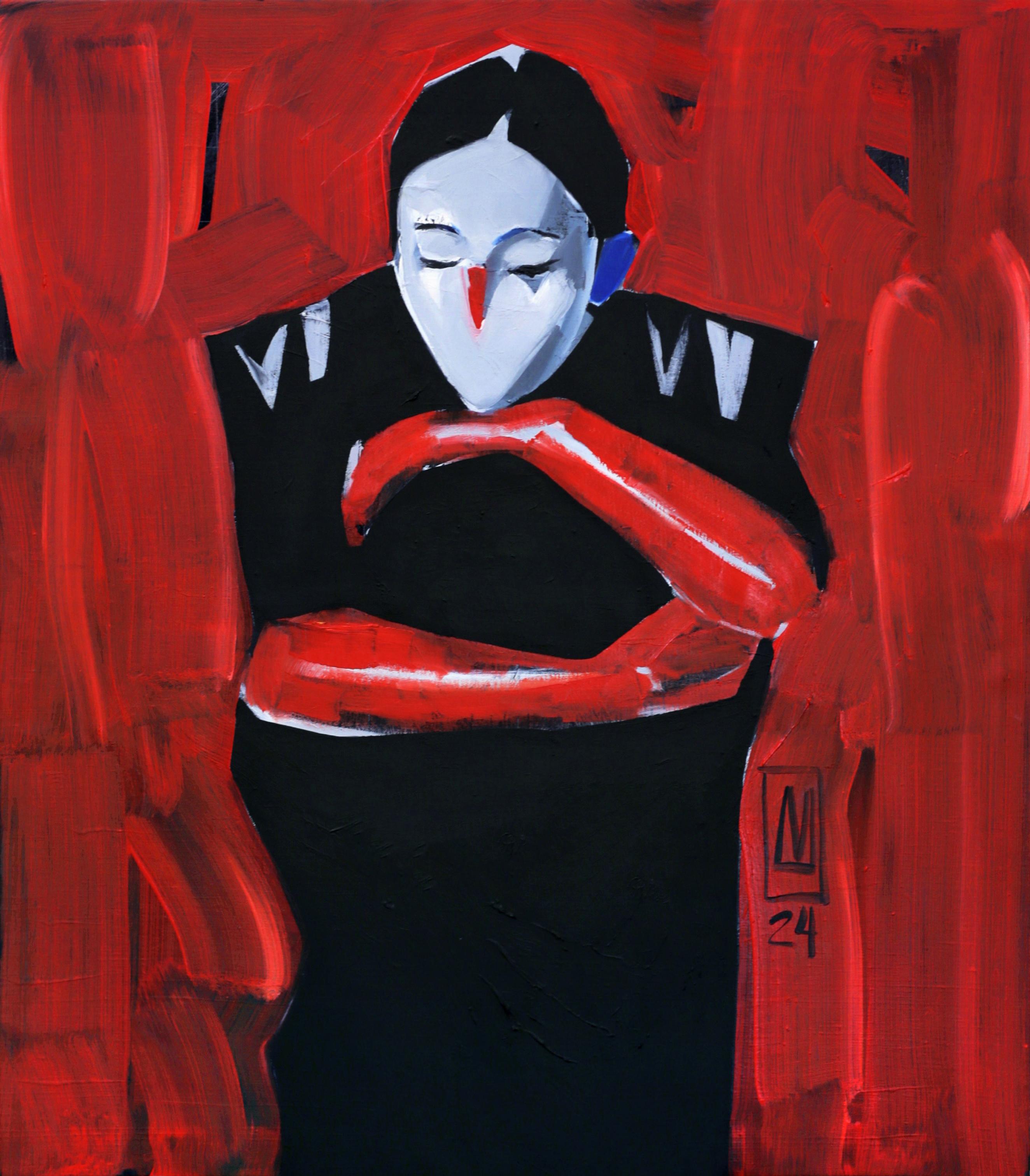 Regarde-moi, 80x70cm, huile sur toile