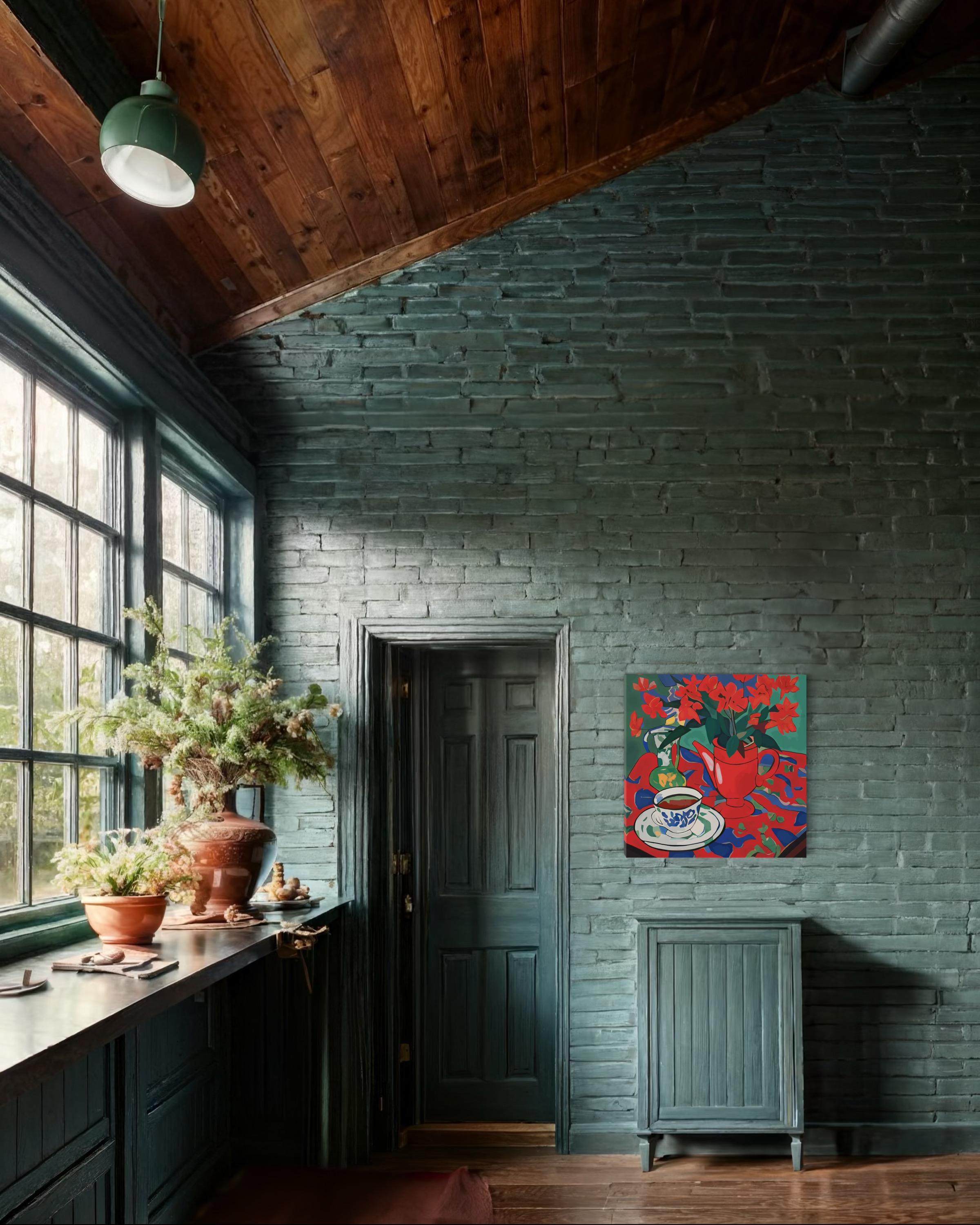 Red Still life , 70x70cm, print on canvas.Edition 20 pcs. For Sale 1