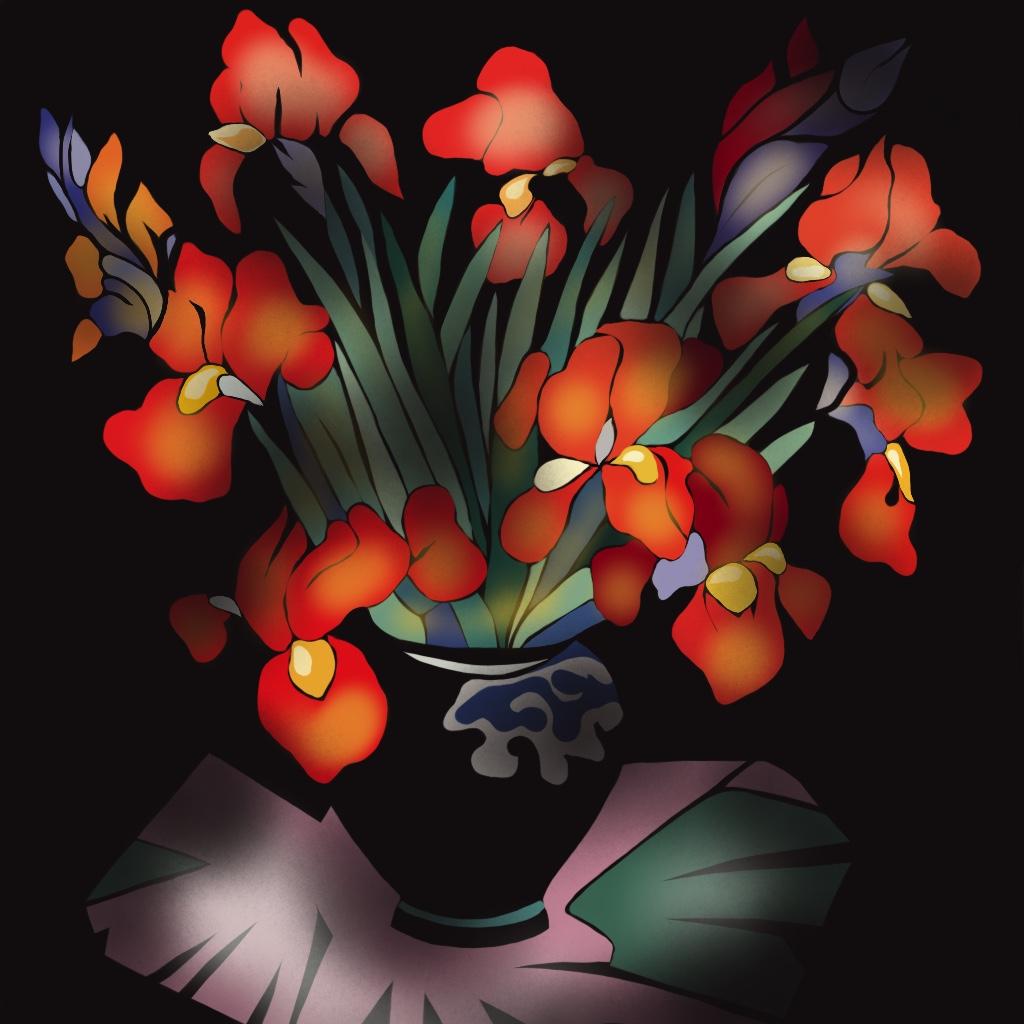 Nature morte, 70x70cm, impression sur toile, édition 20 pcs.