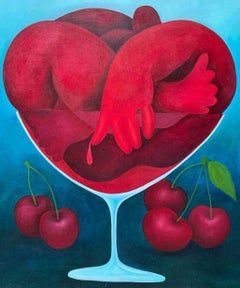 Jus de cerise, 120x100cm, huile sur toile