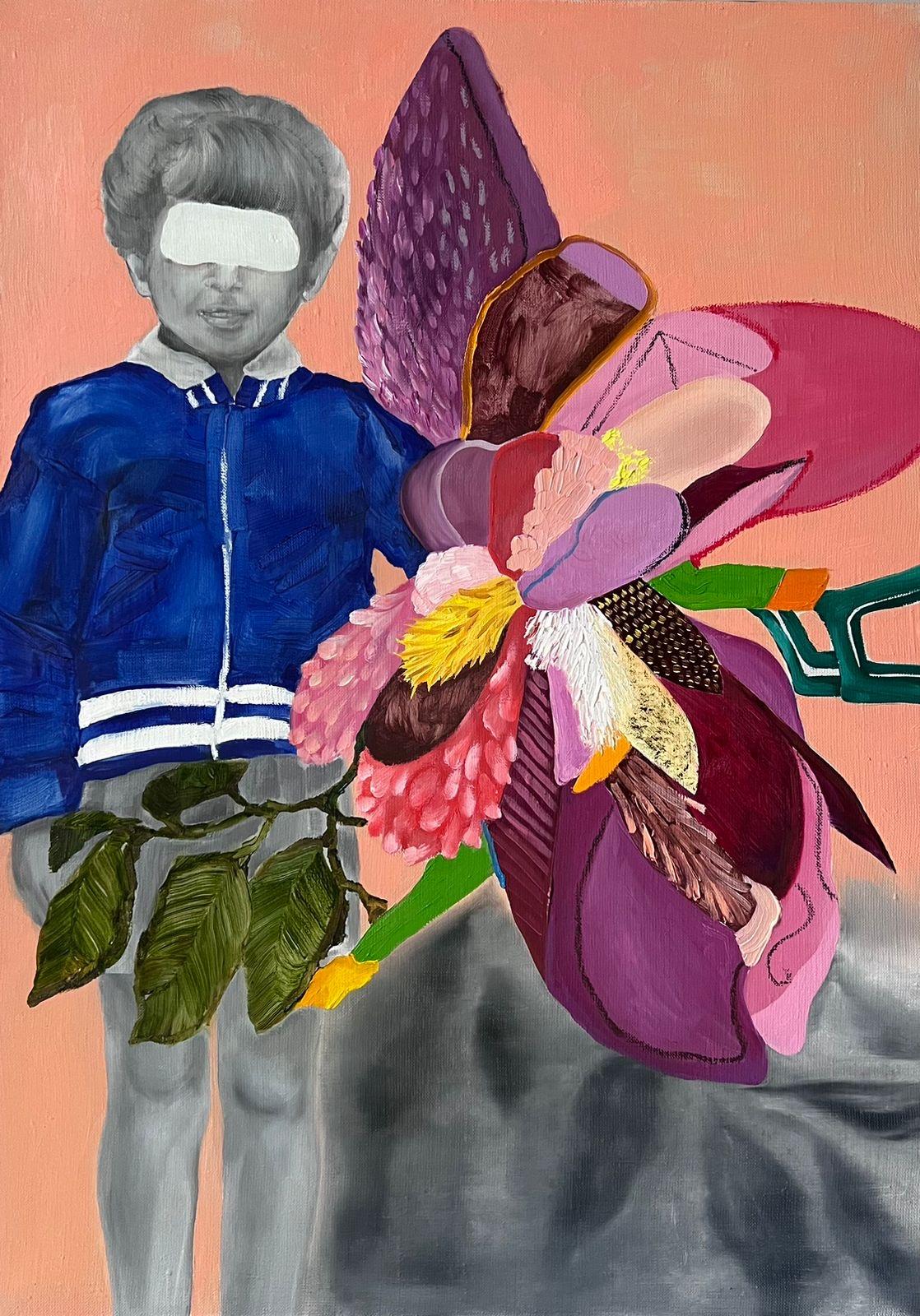 Everything is ahead, 70x50cm, oil on canvas, oil pastel