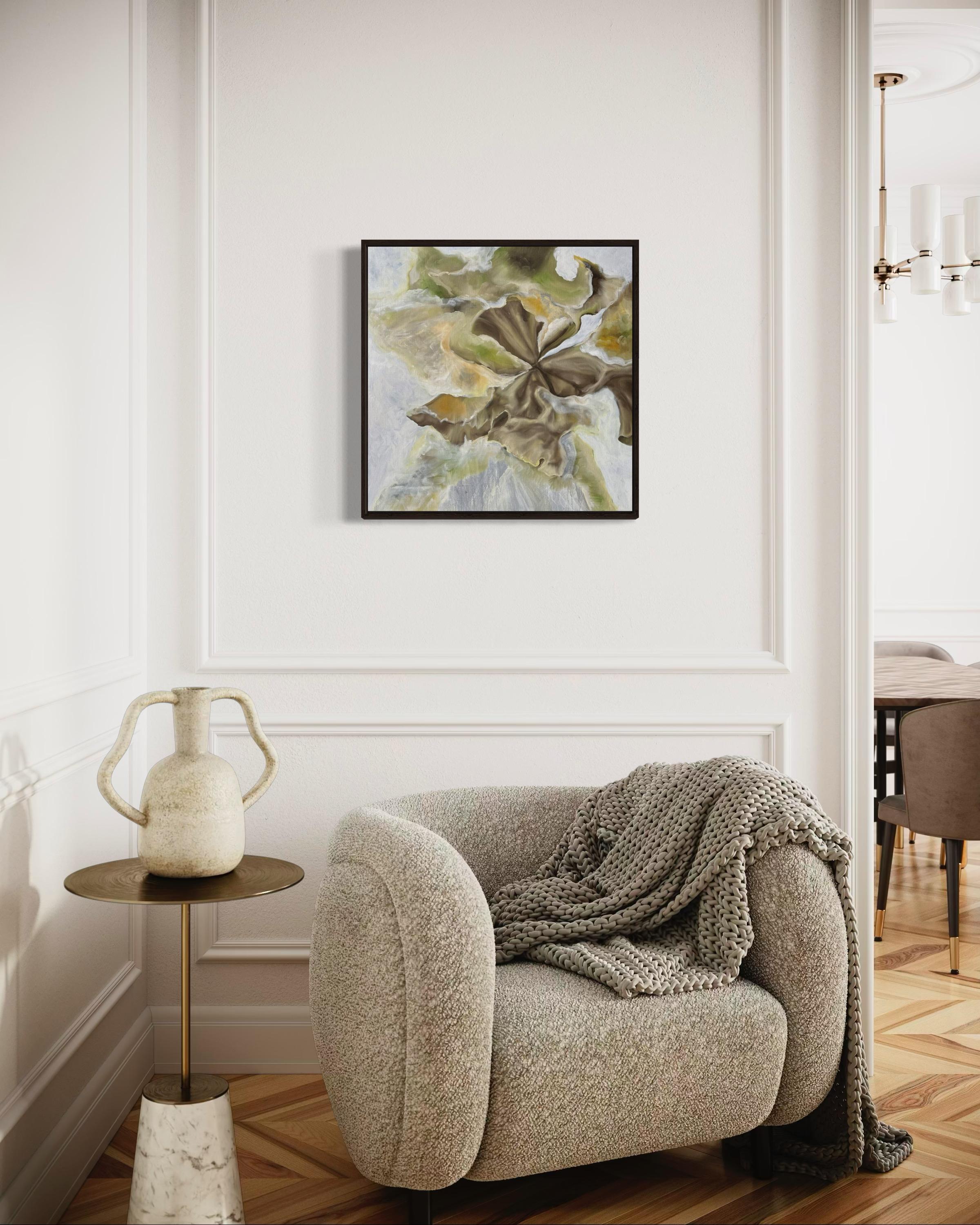 In the haze, Oil/acrylic/canvas. 60x60 cm For Sale 2