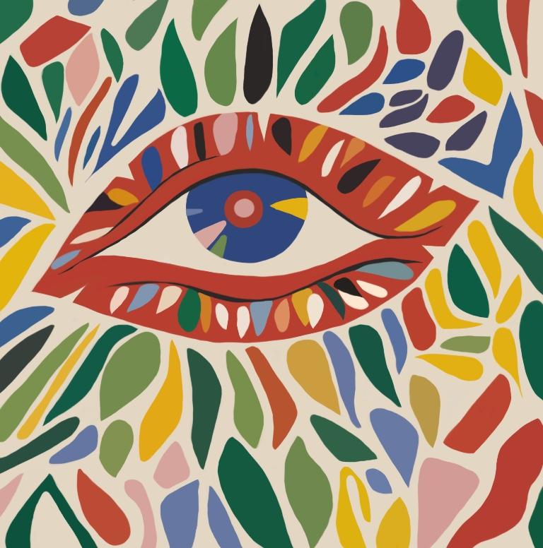 Portrait d'une femme, 70 x 70 cm, impression sur toile, édition 20 pièces.