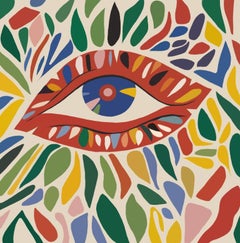 Porträt einer Frau, 70x70cm, Druck auf Leinwand. Auflage 20 Teile.