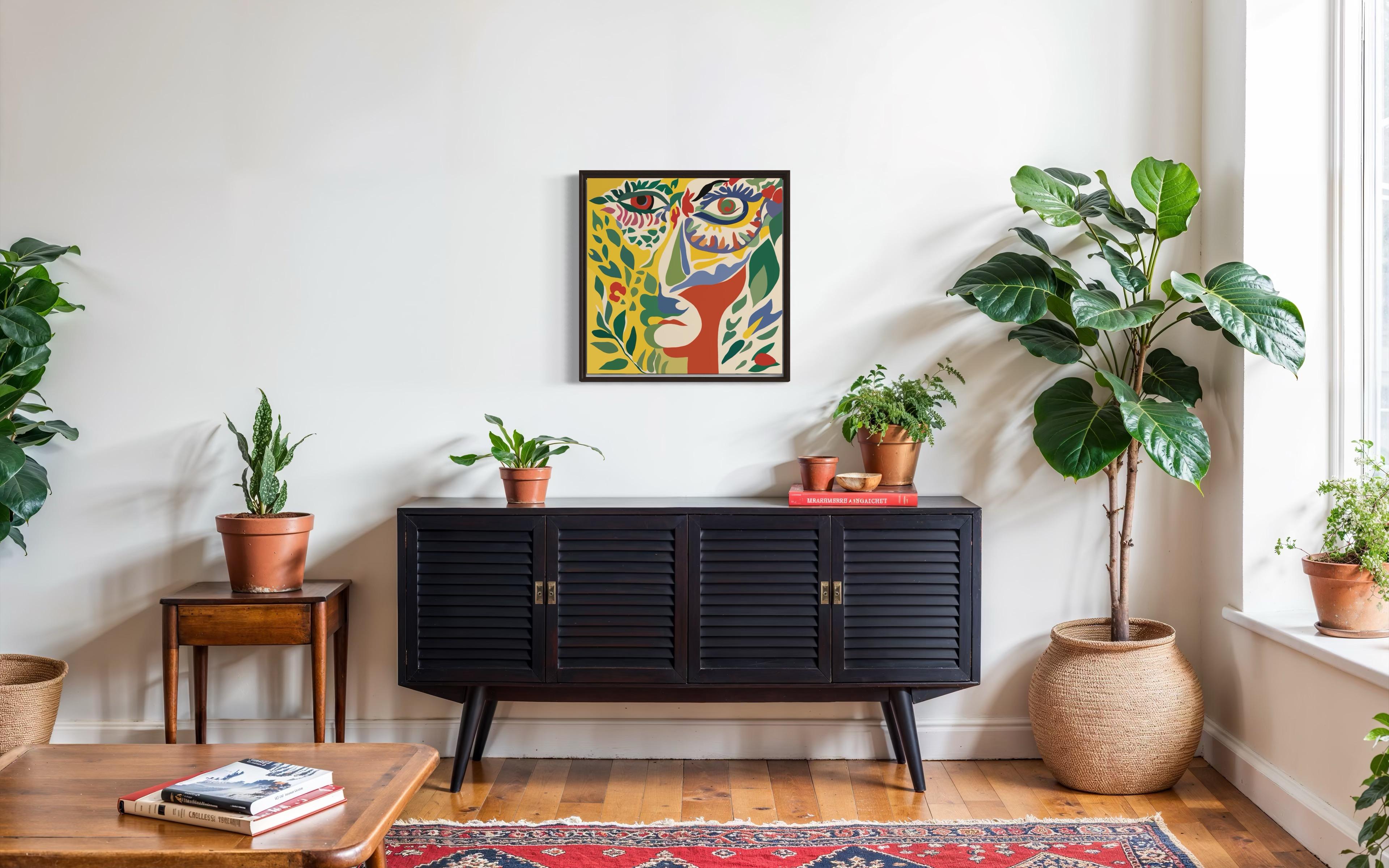 Portrait d'une femme, 70 x 70 cm, impression sur toile, édition 20 pièces. en vente 2