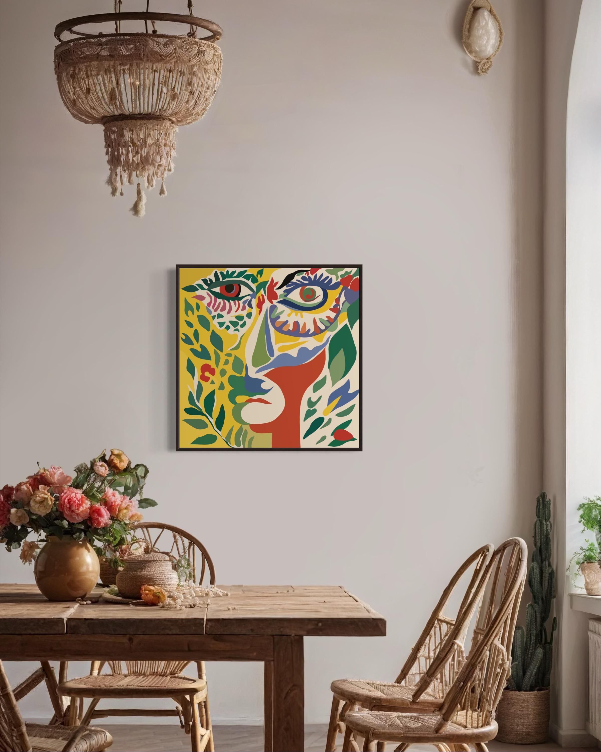 Portrait d'une femme, 70 x 70 cm, impression sur toile, édition 20 pièces. en vente 5