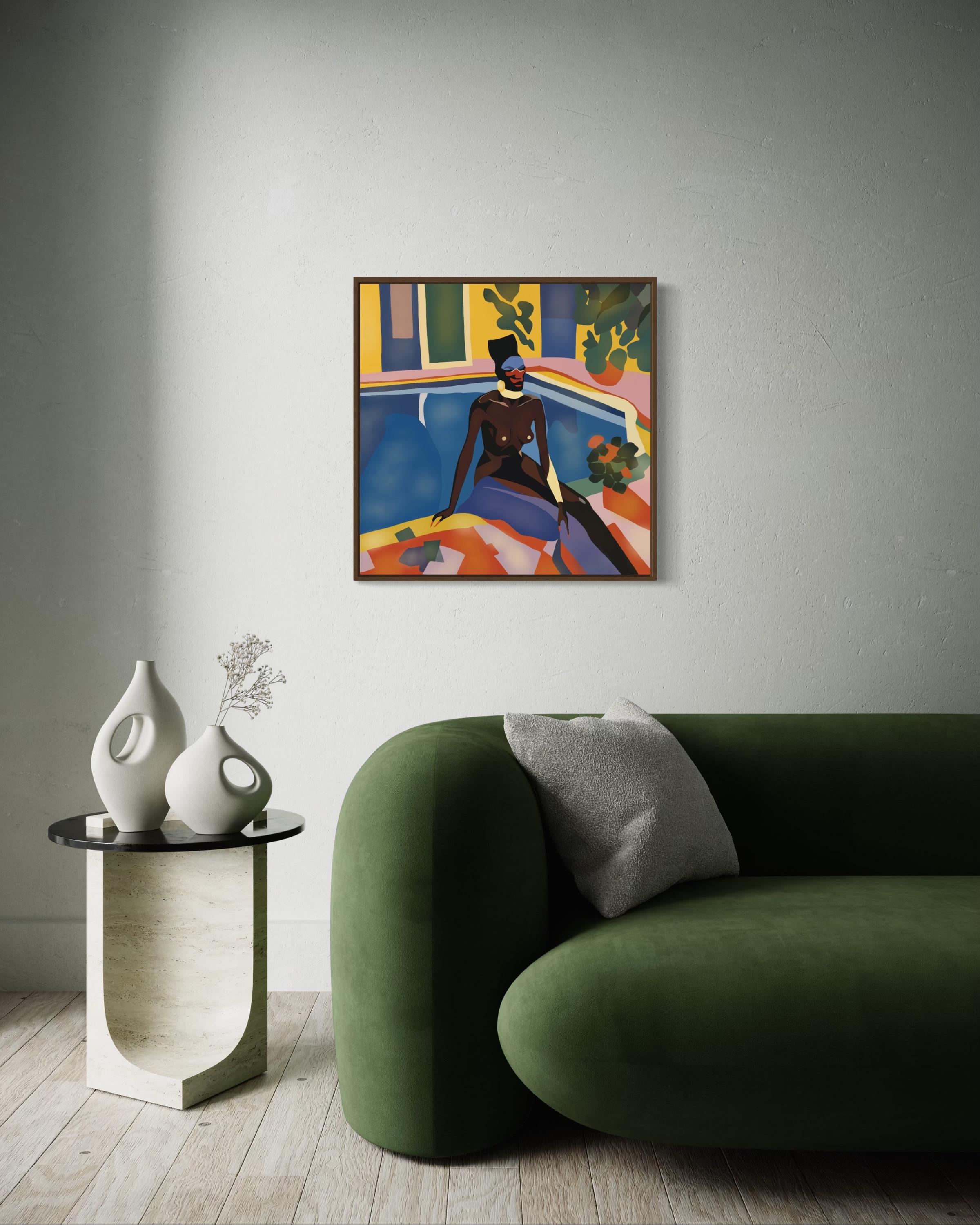 Grace Jones, 70 x 70 cm, impression sur toile, édition 20 pièces. en vente 2