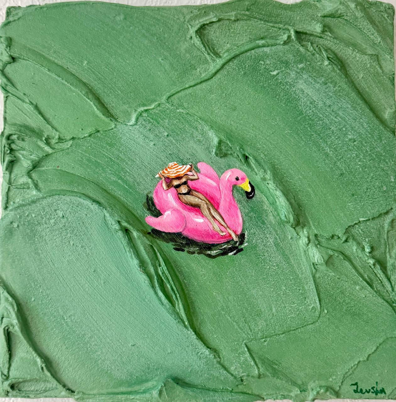 Maldives, 25x25cm, Acrylic on canvas, texture paste