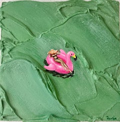 Maldives, 25x25cm, Acrylique sur toile, pâte de texture