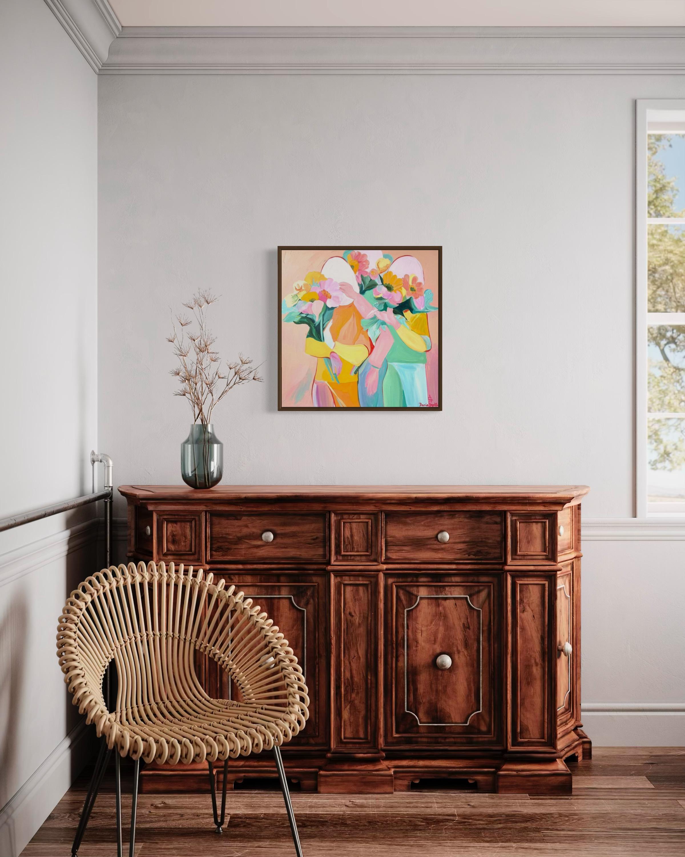 Flashes of Memory, toile, acrylique, 60 x 60 cm en vente 3