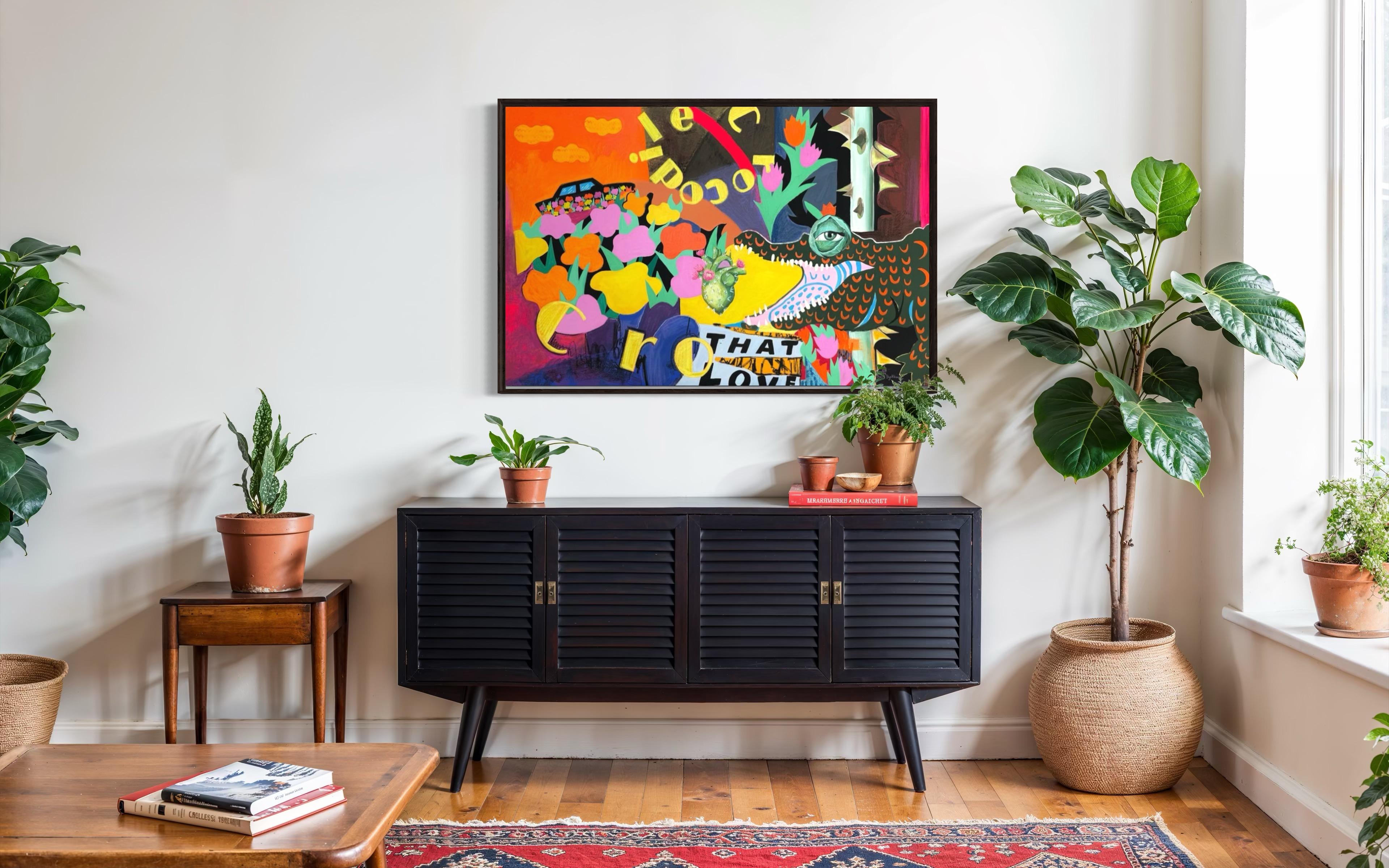 « It's for love », toile, techniques mixtes, 100 x 150 cm en vente 4