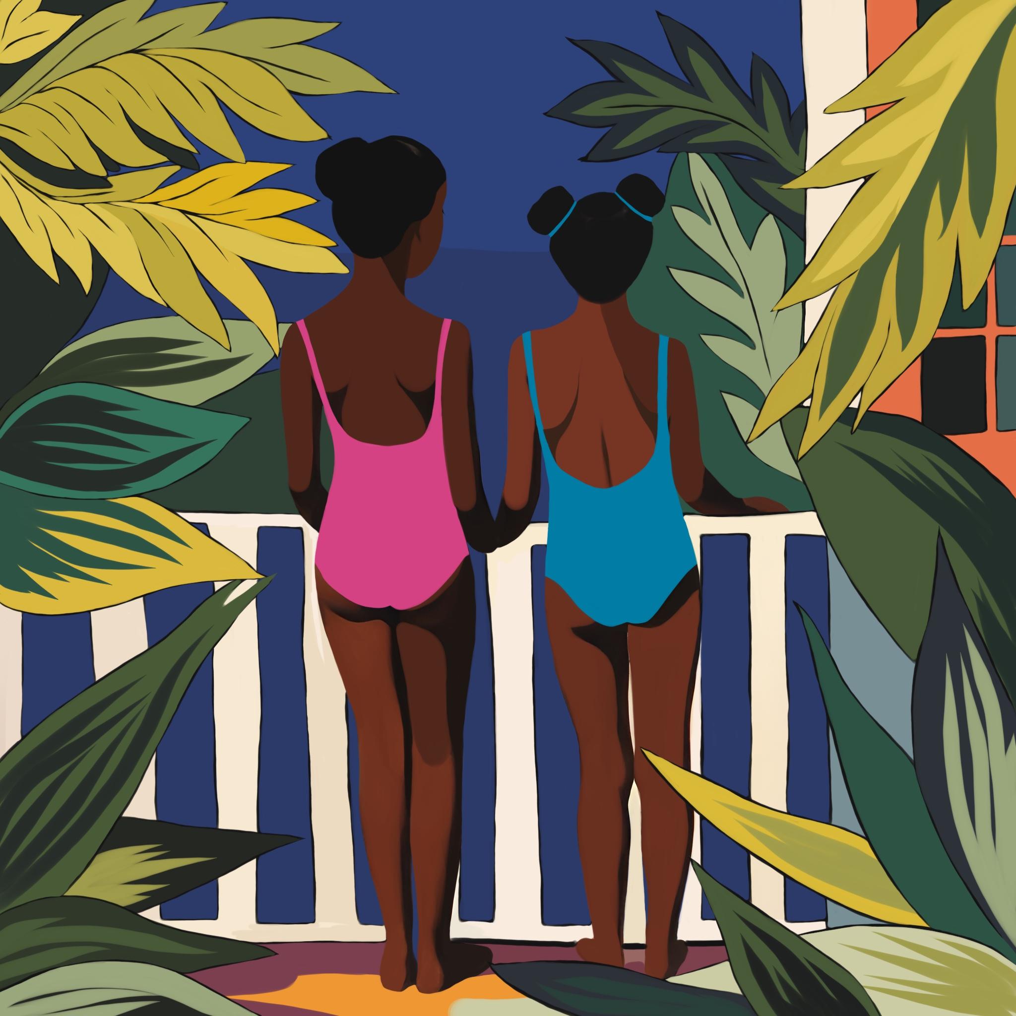 sisterhood , 70x70cm, impression sur toile, édition 20 pcs.