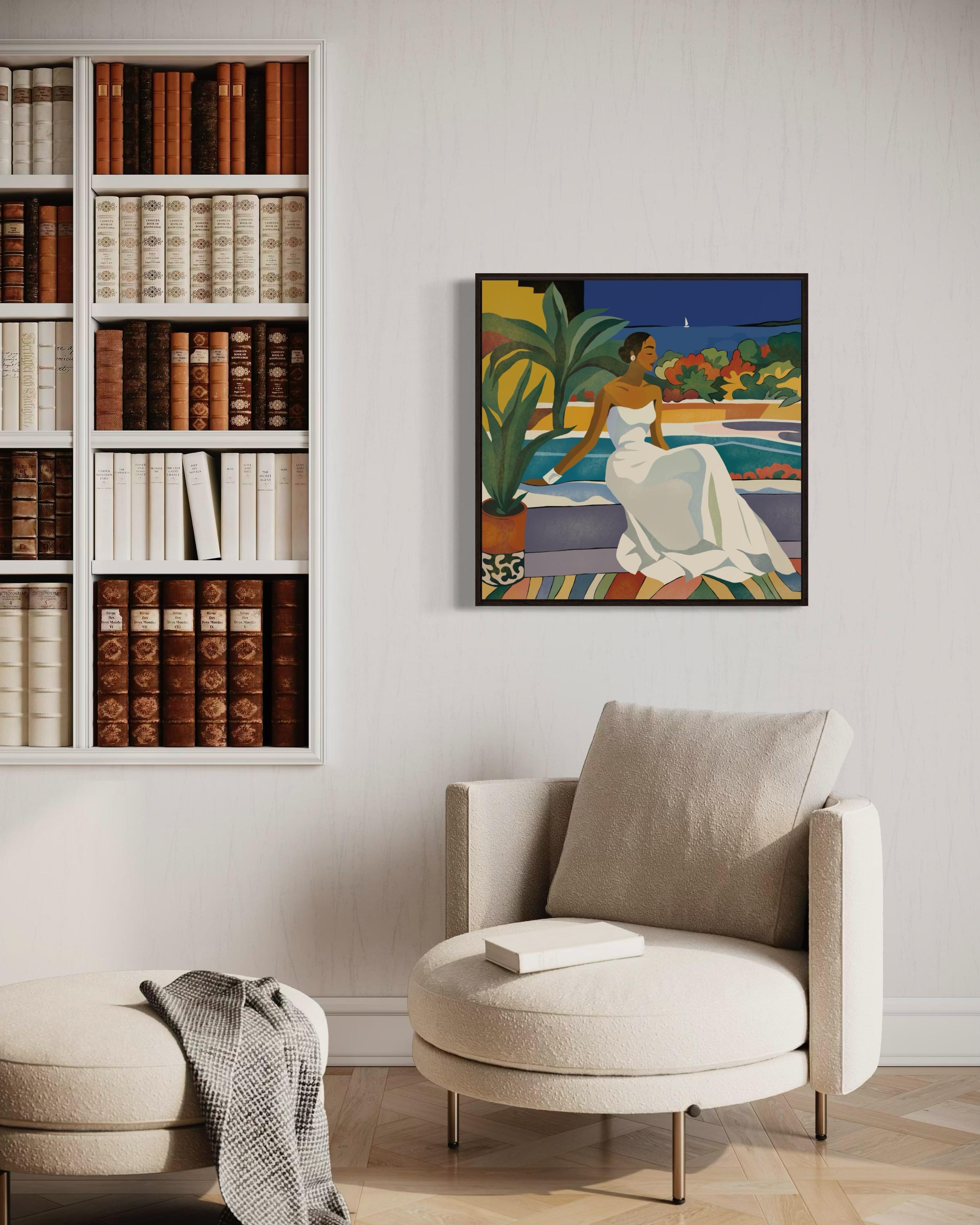 Temps d'été, 70x70cm, impression sur toile, édition 20 pièces. - Pop Art Print par Nina Tsoriti