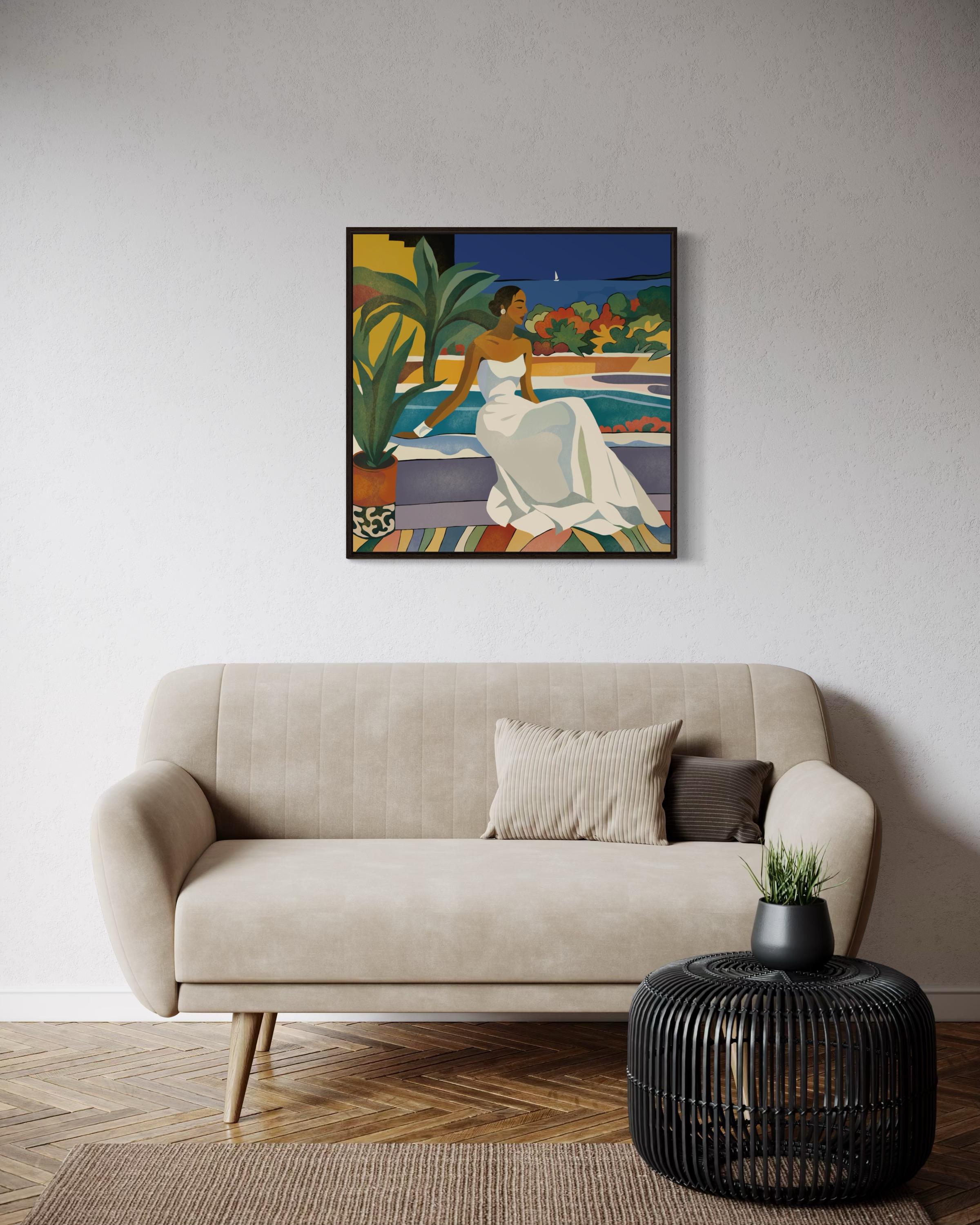 Temps d'été, 70x70cm, impression sur toile, édition 20 pièces. en vente 1