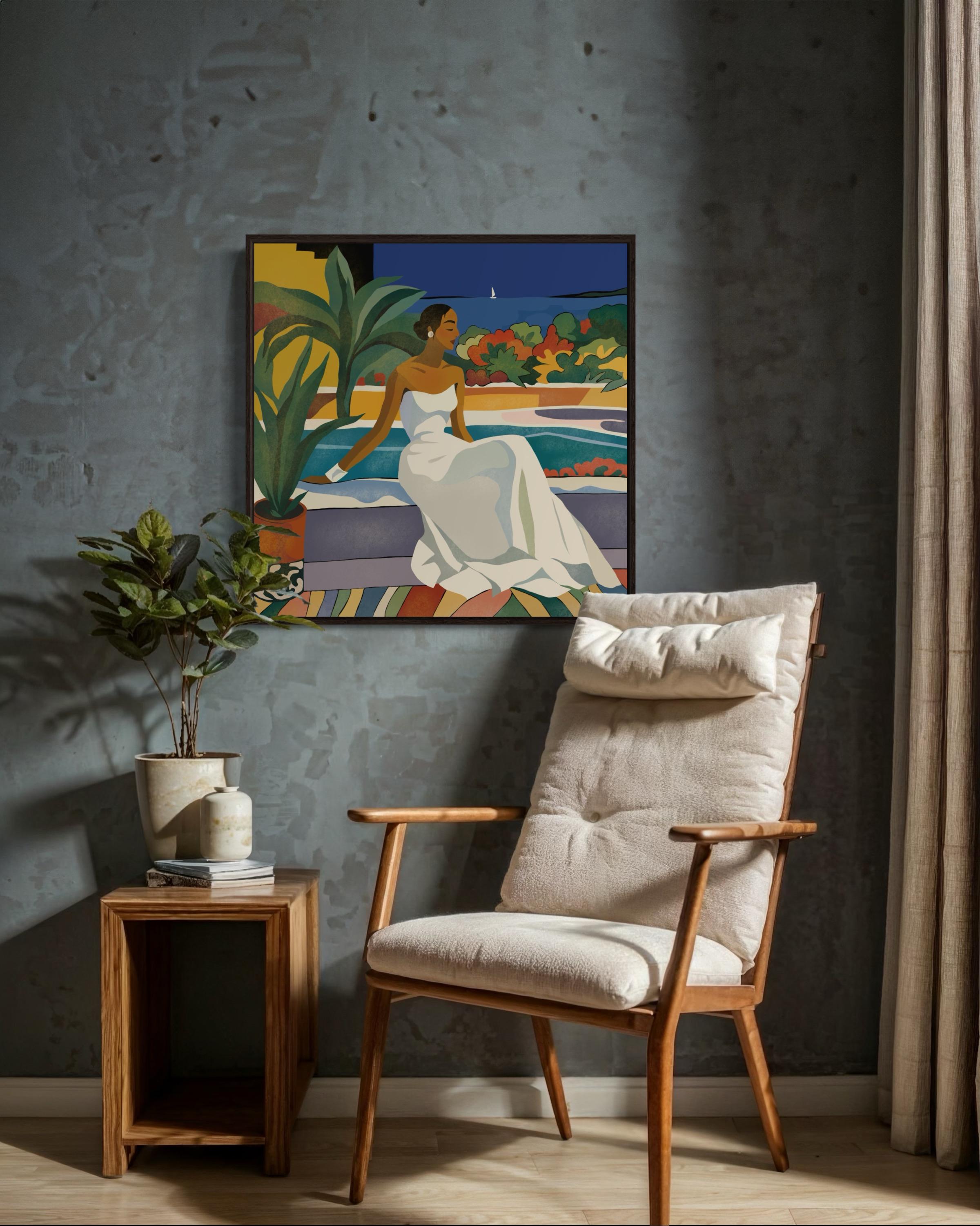 Temps d'été, 70x70cm, impression sur toile, édition 20 pièces. en vente 2