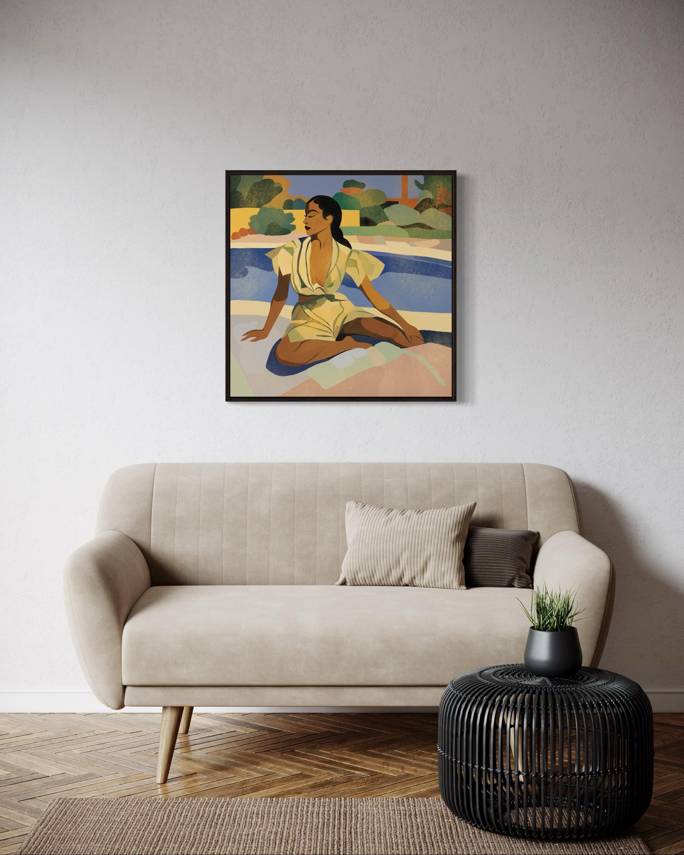 Temps d'été, 70x70cm, impression sur toile, édition 20 pièces. en vente 1