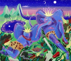 Elefanten, Acryl auf Leinwand, 100x120 cm