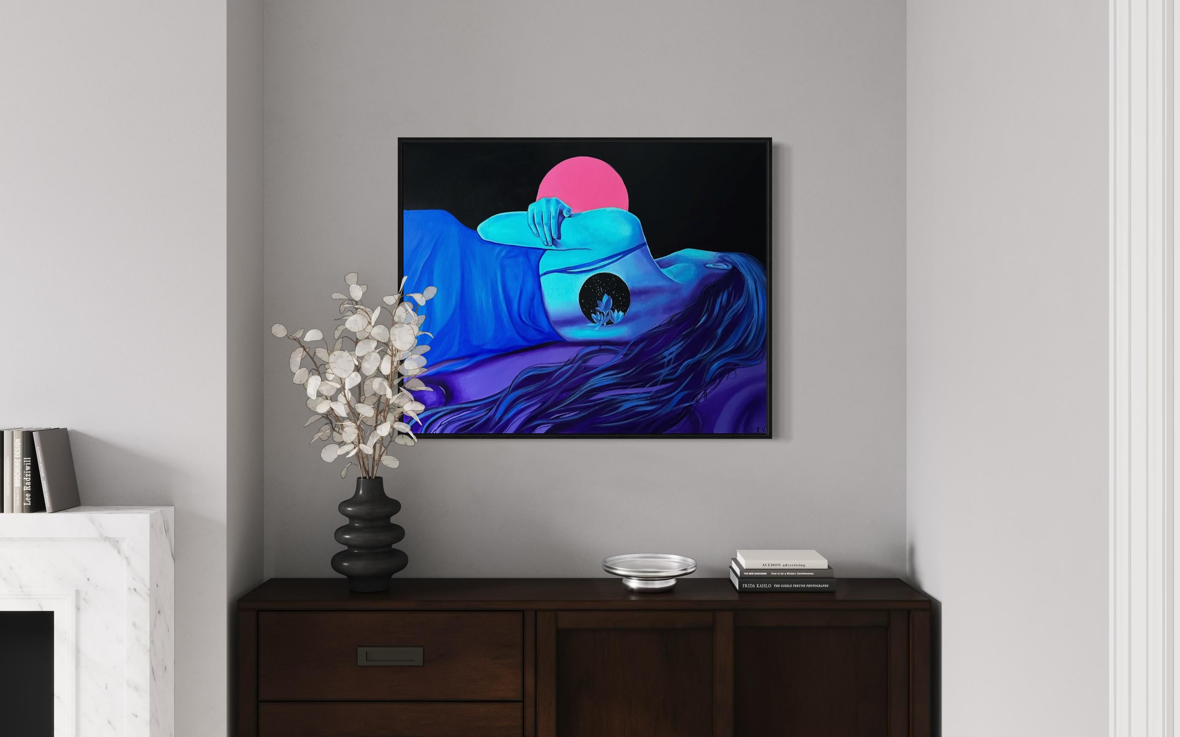 Space is inside us, 80x100cm, oil on canvas For Sale 1