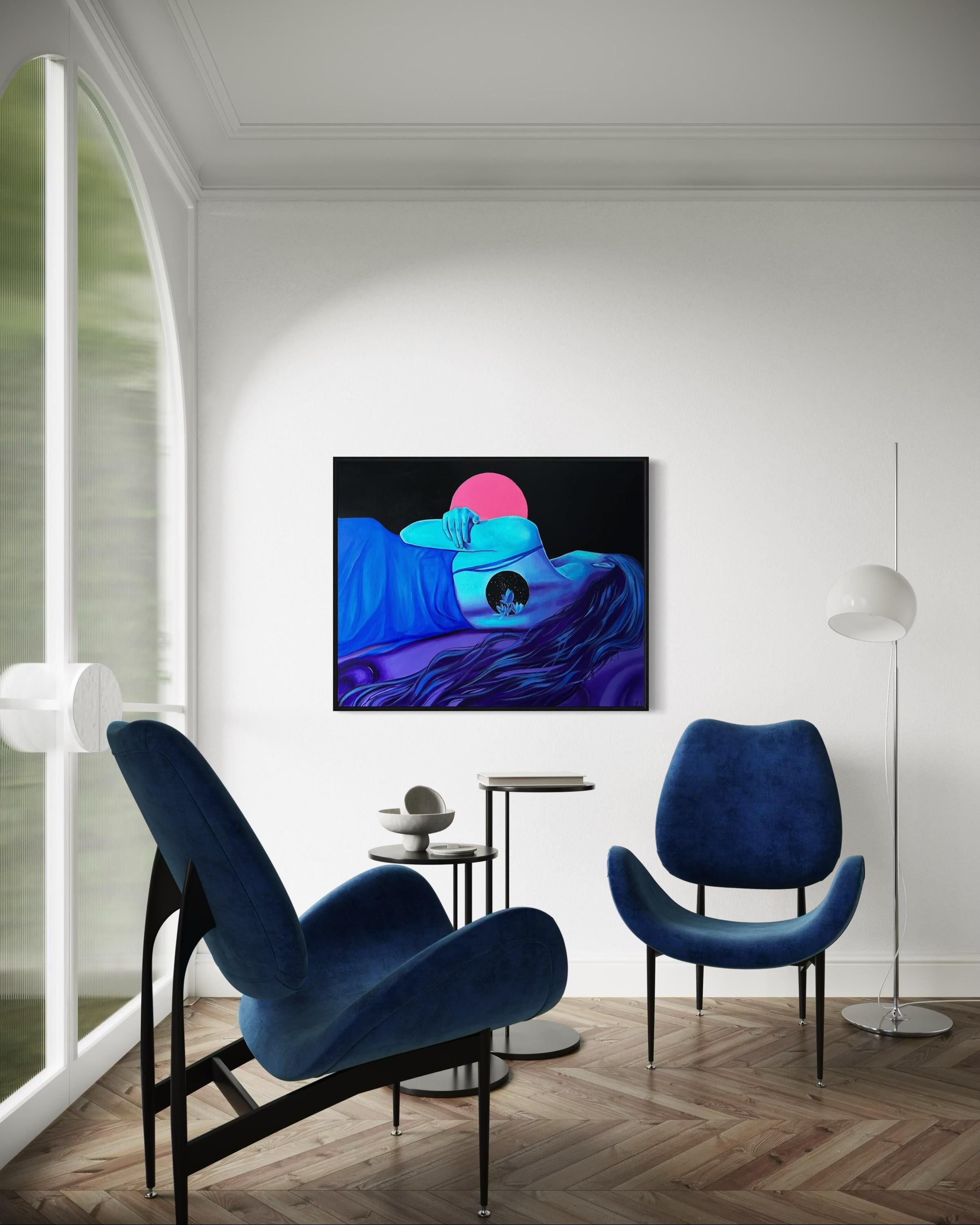 Space is inside us, 80x100cm, oil on canvas For Sale 3