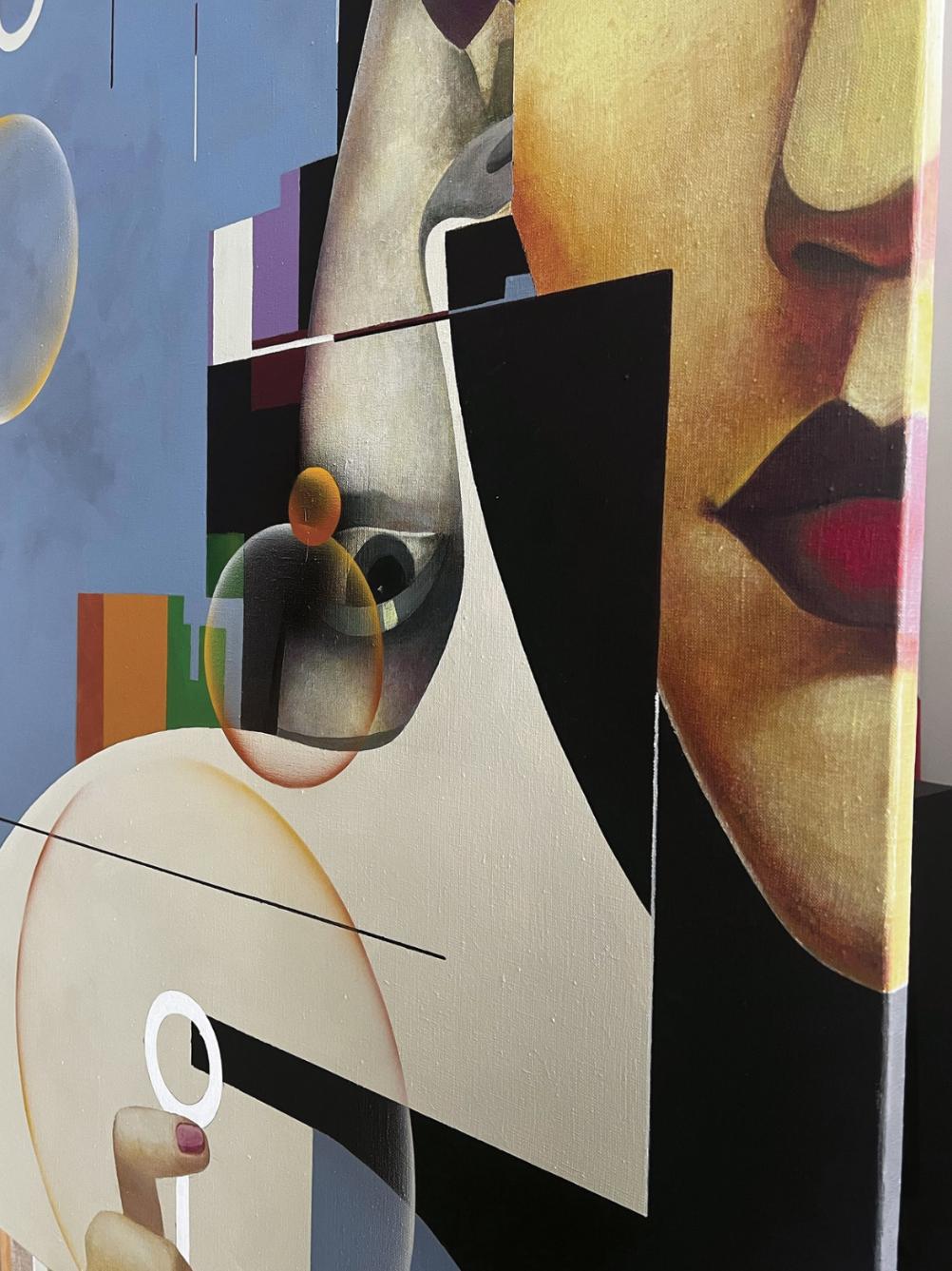 Talk. 110x90cm, acrylic on canvas For Sale 1