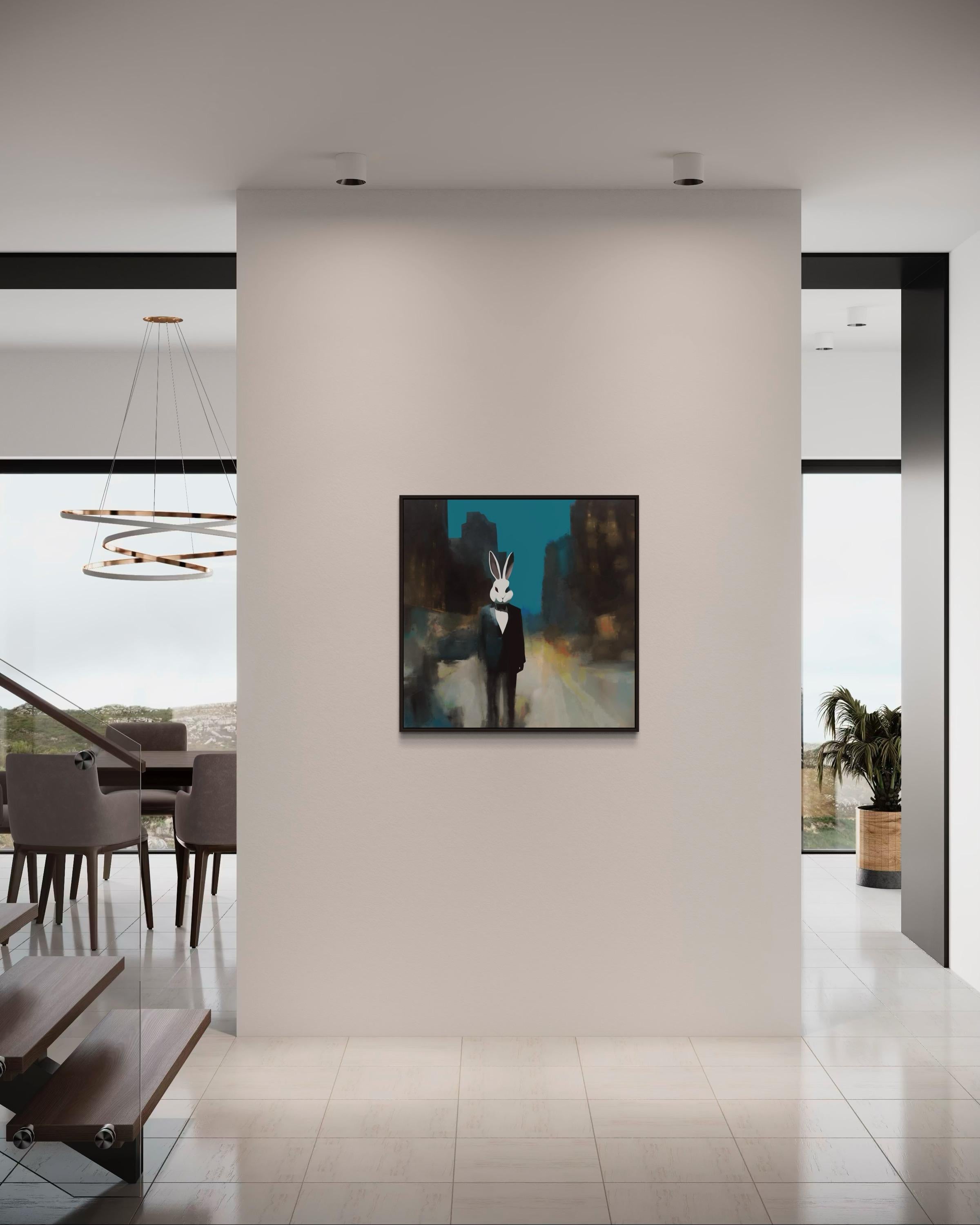 Quel masque portez-vous ? 80x80cm, impression sur toile.édition de 20 pièces en vente 1