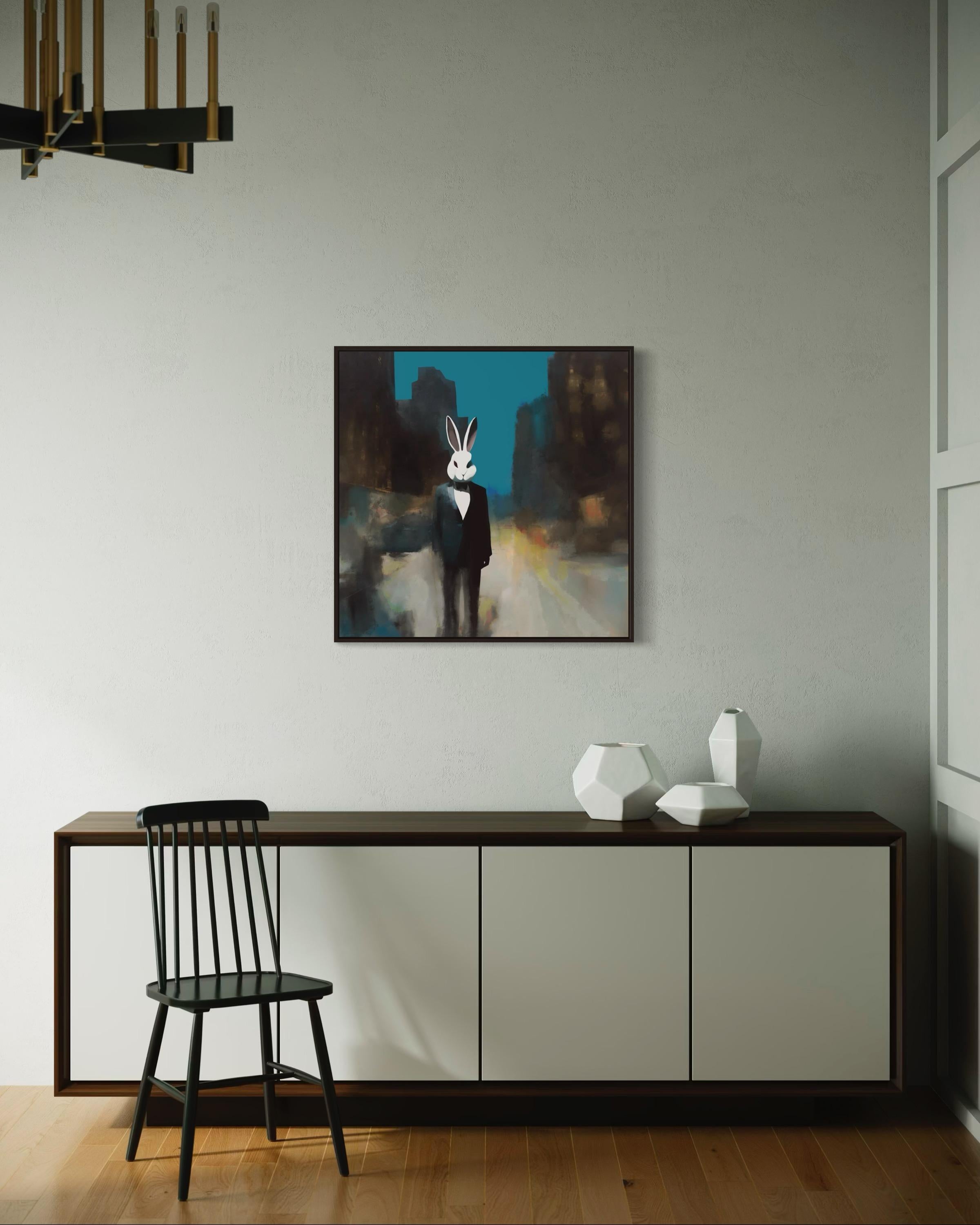 Quel masque portez-vous ? 80x80cm, impression sur toile.édition de 20 pièces en vente 2