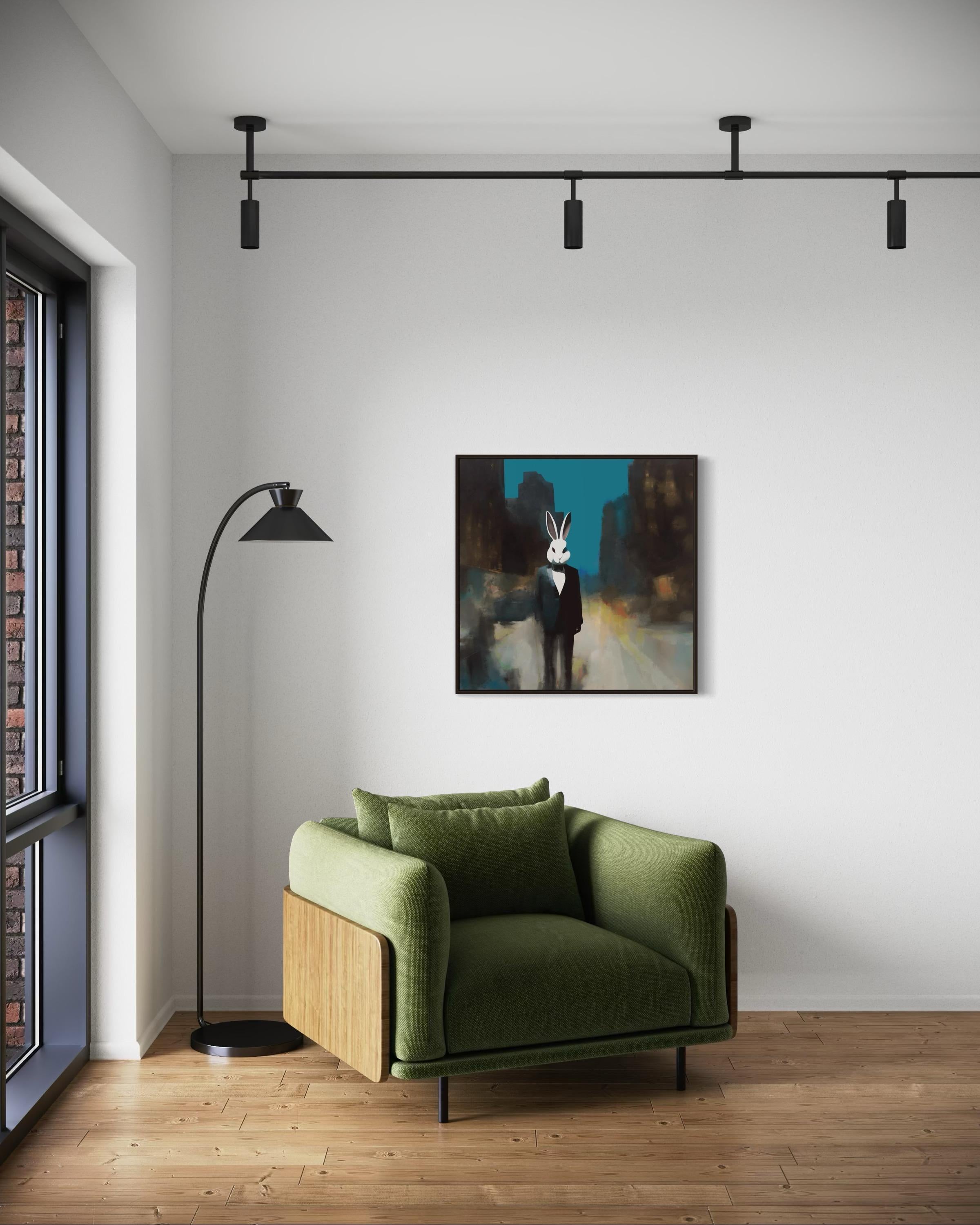 Quel masque portez-vous ? 80x80cm, impression sur toile.édition de 20 pièces en vente 4