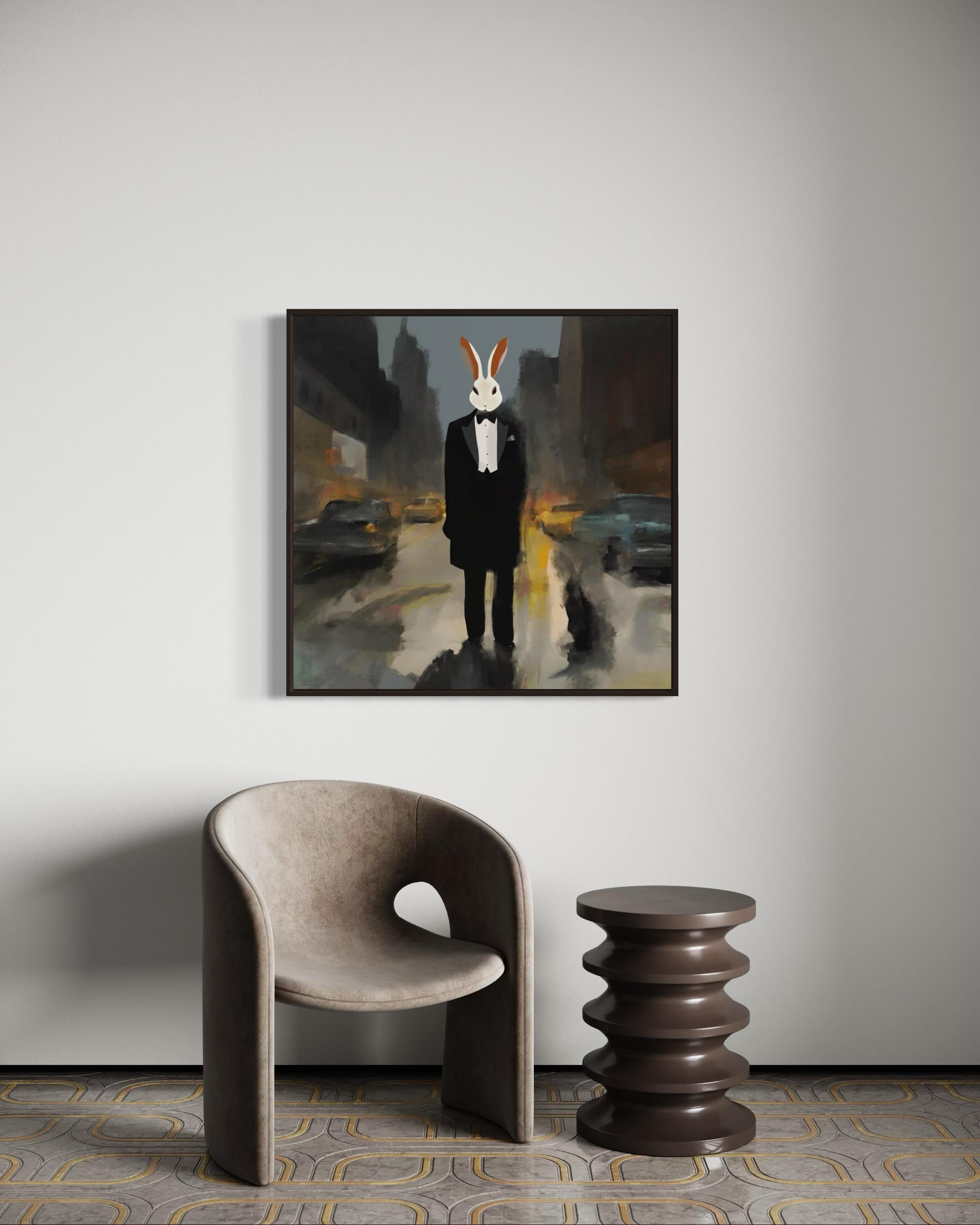 Quel masque portez-vous ? 80x80cm, impression sur toile.édition de 20 pièces en vente 1