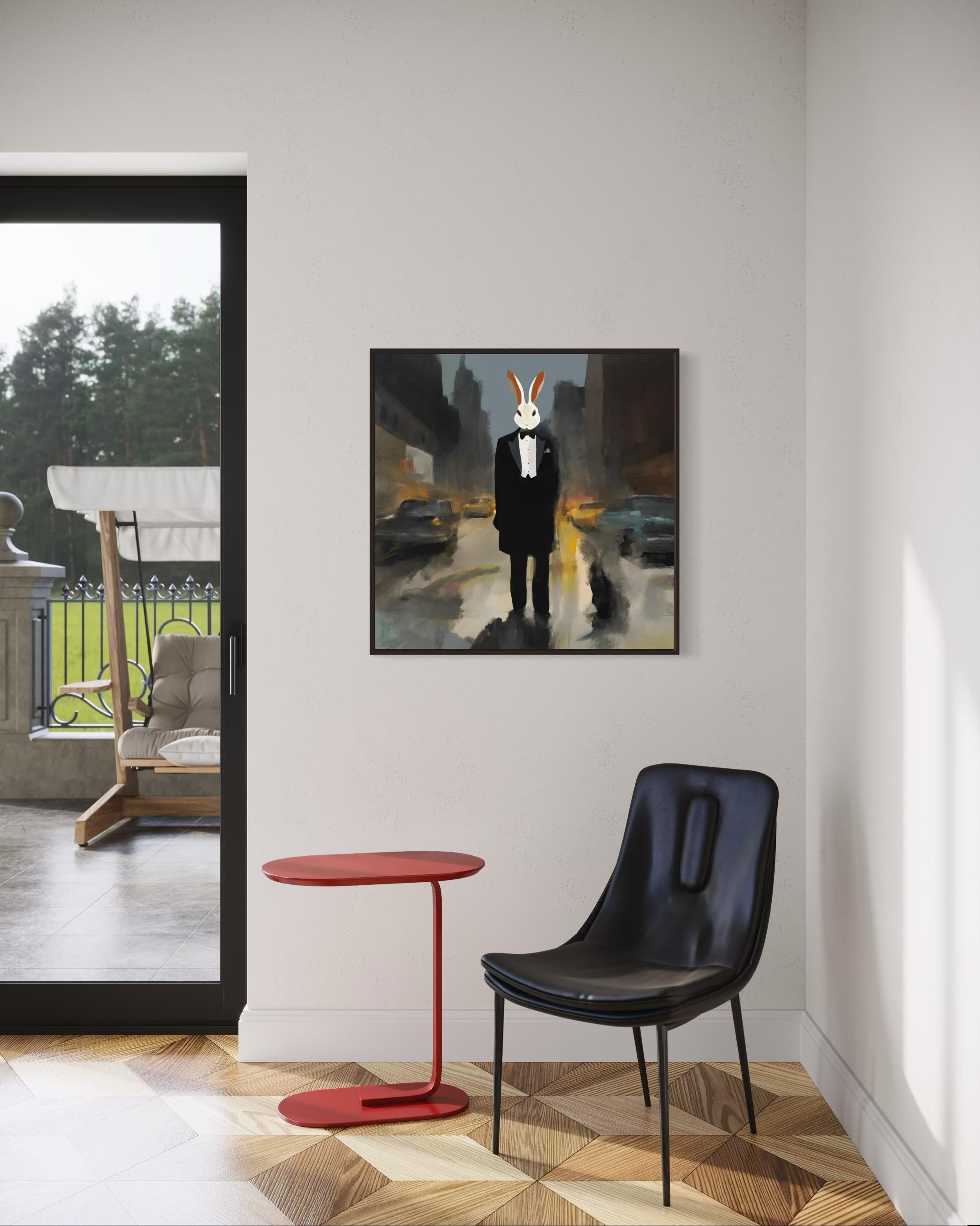 Quel masque portez-vous ? 80x80cm, impression sur toile.édition de 20 pièces en vente 5