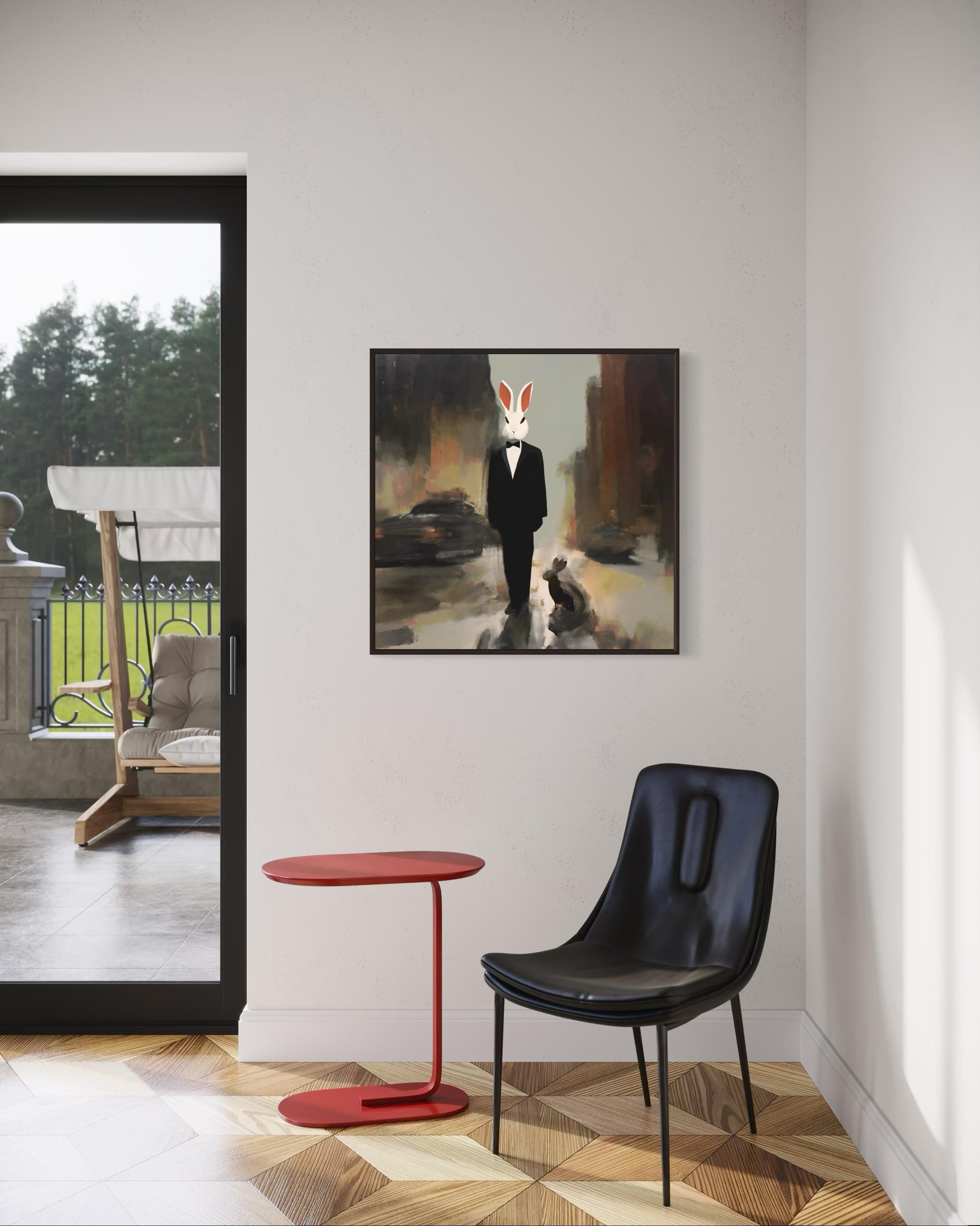 Quel masque portez-vous ? 80x80cm, impression sur toile.édition de 20 pièces en vente 1