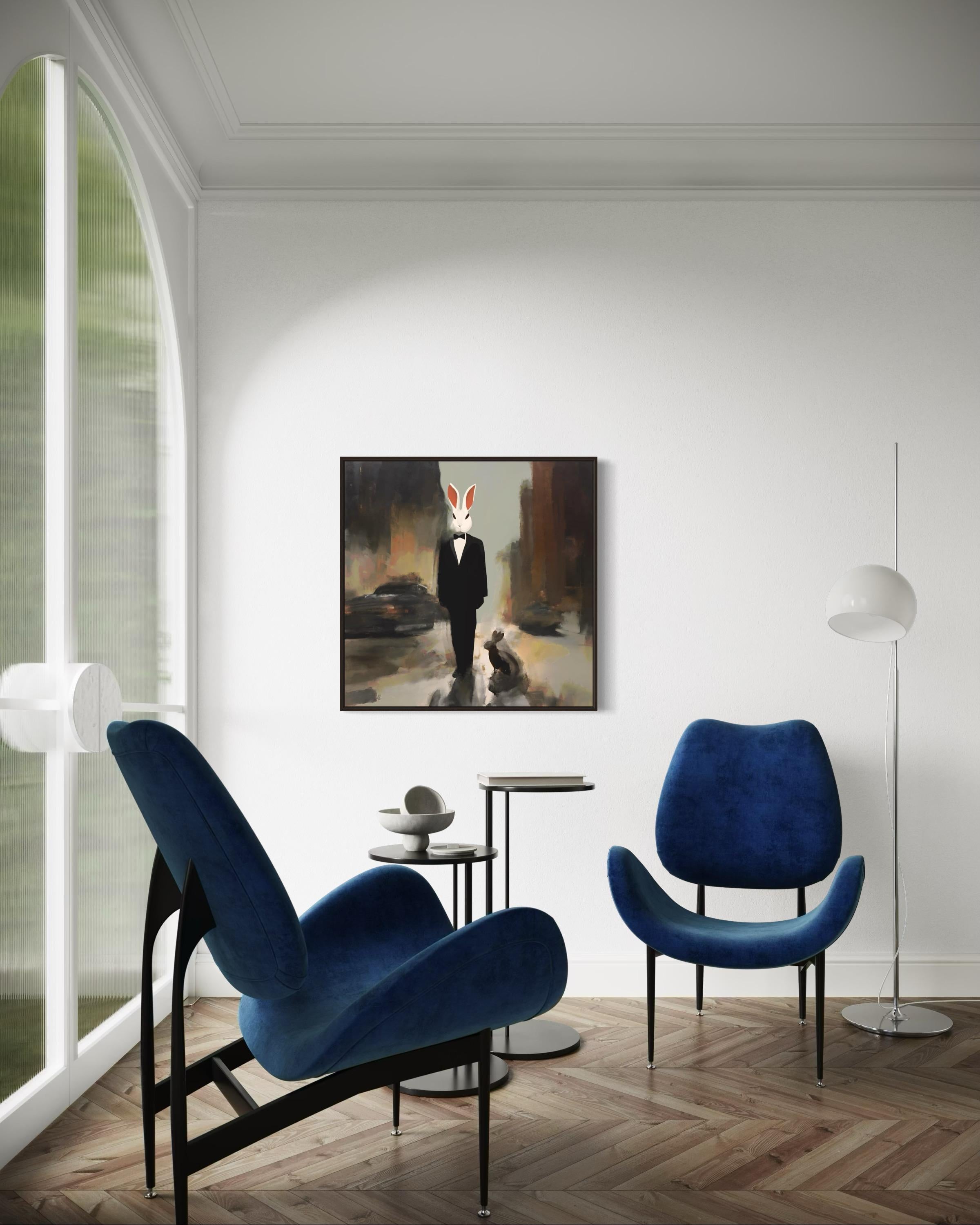 Quel masque portez-vous ? 80x80cm, impression sur toile.édition de 20 pièces en vente 2