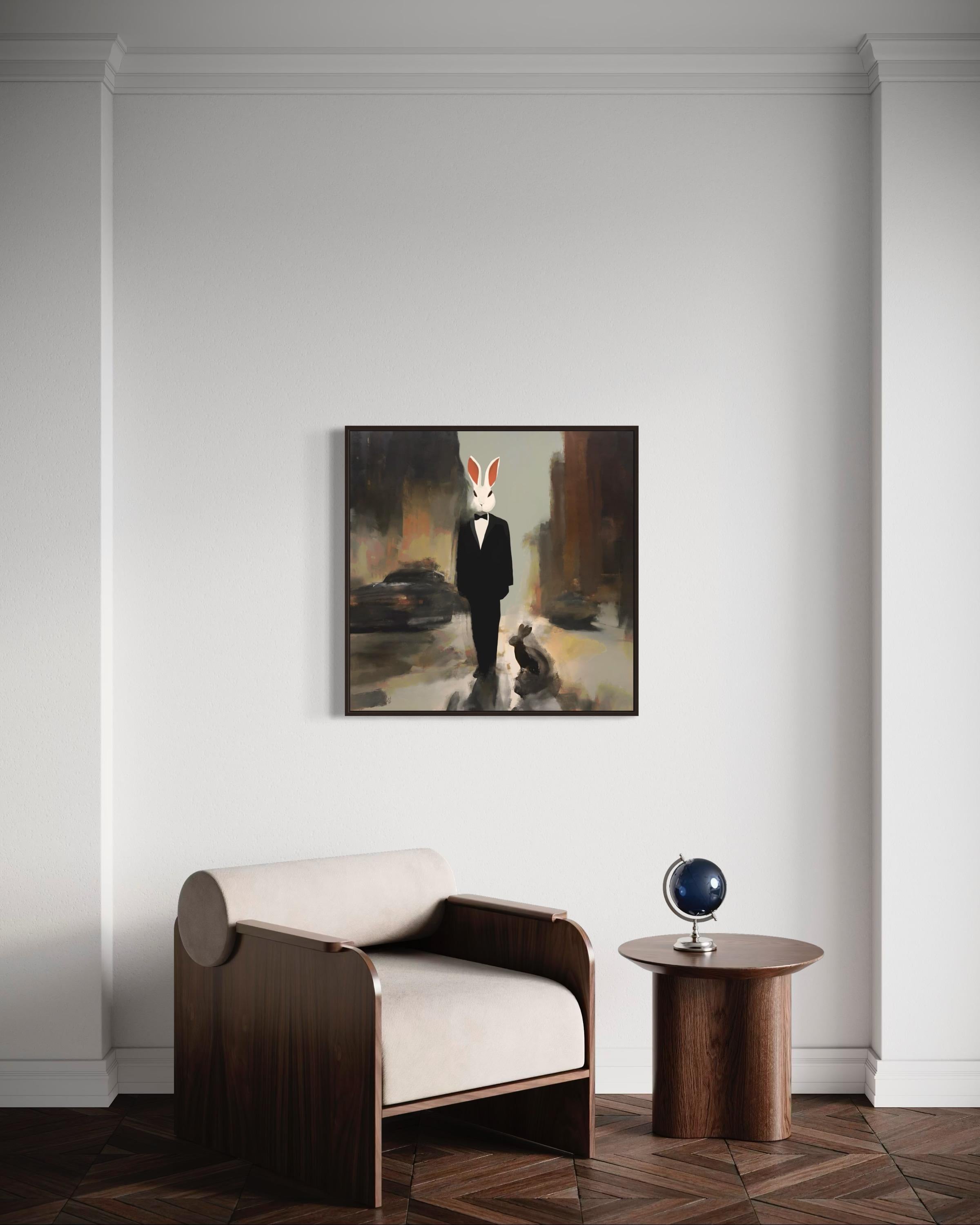 Quel masque portez-vous ? 80x80cm, impression sur toile.édition de 20 pièces en vente 3