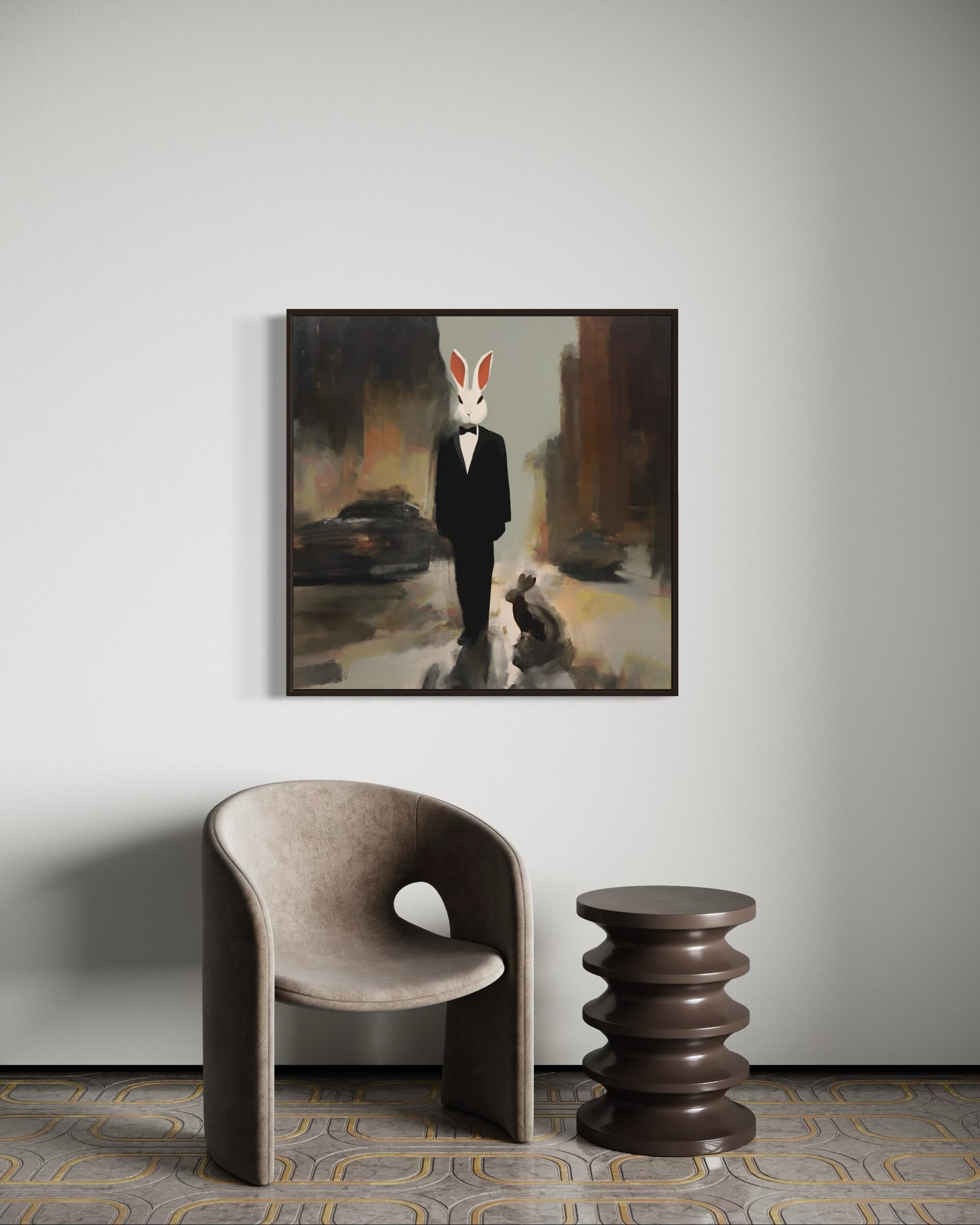 Quel masque portez-vous ? 80x80cm, impression sur toile.édition de 20 pièces en vente 6