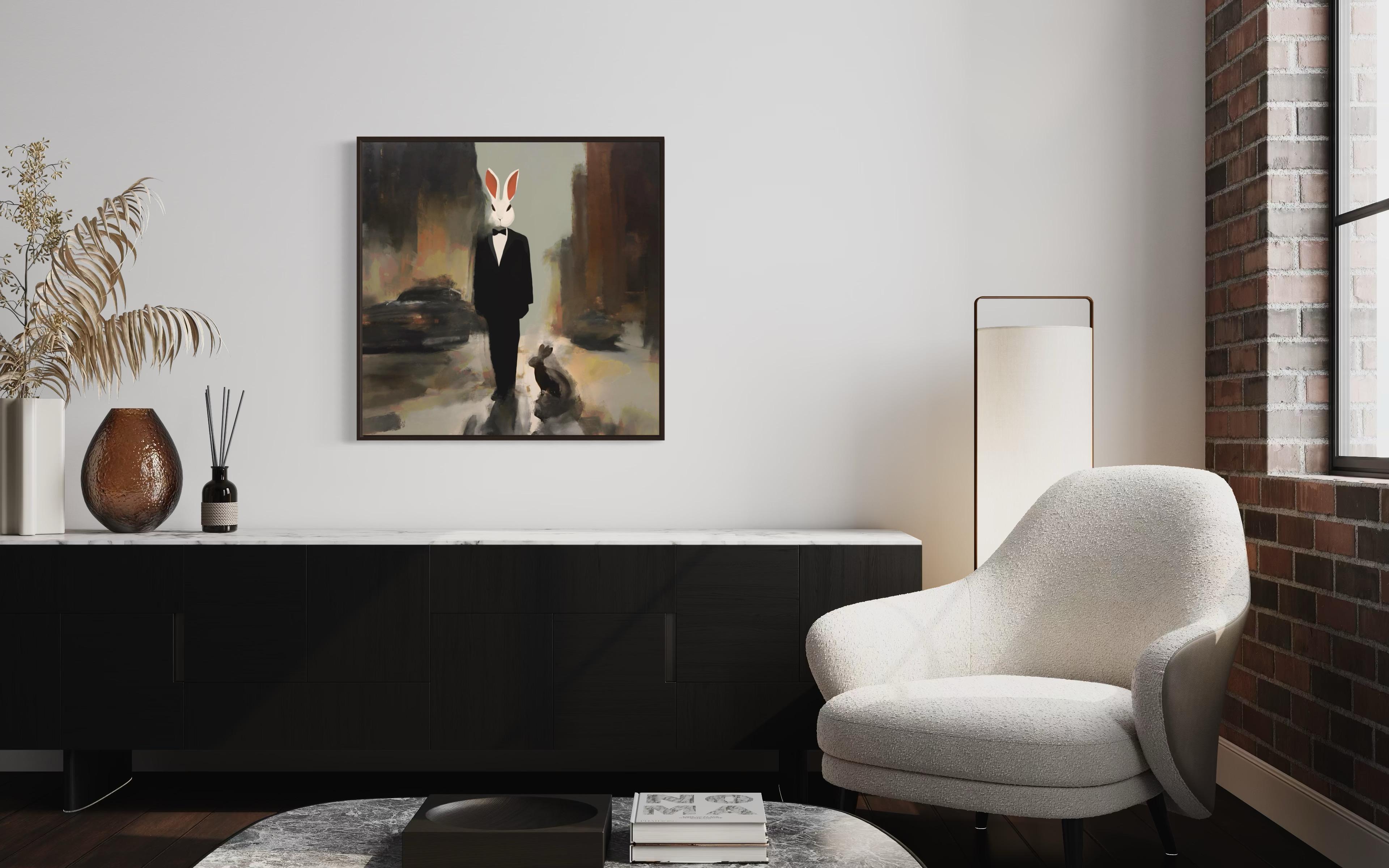 Quel masque portez-vous ? 80x80cm, impression sur toile.édition de 20 pièces en vente 7