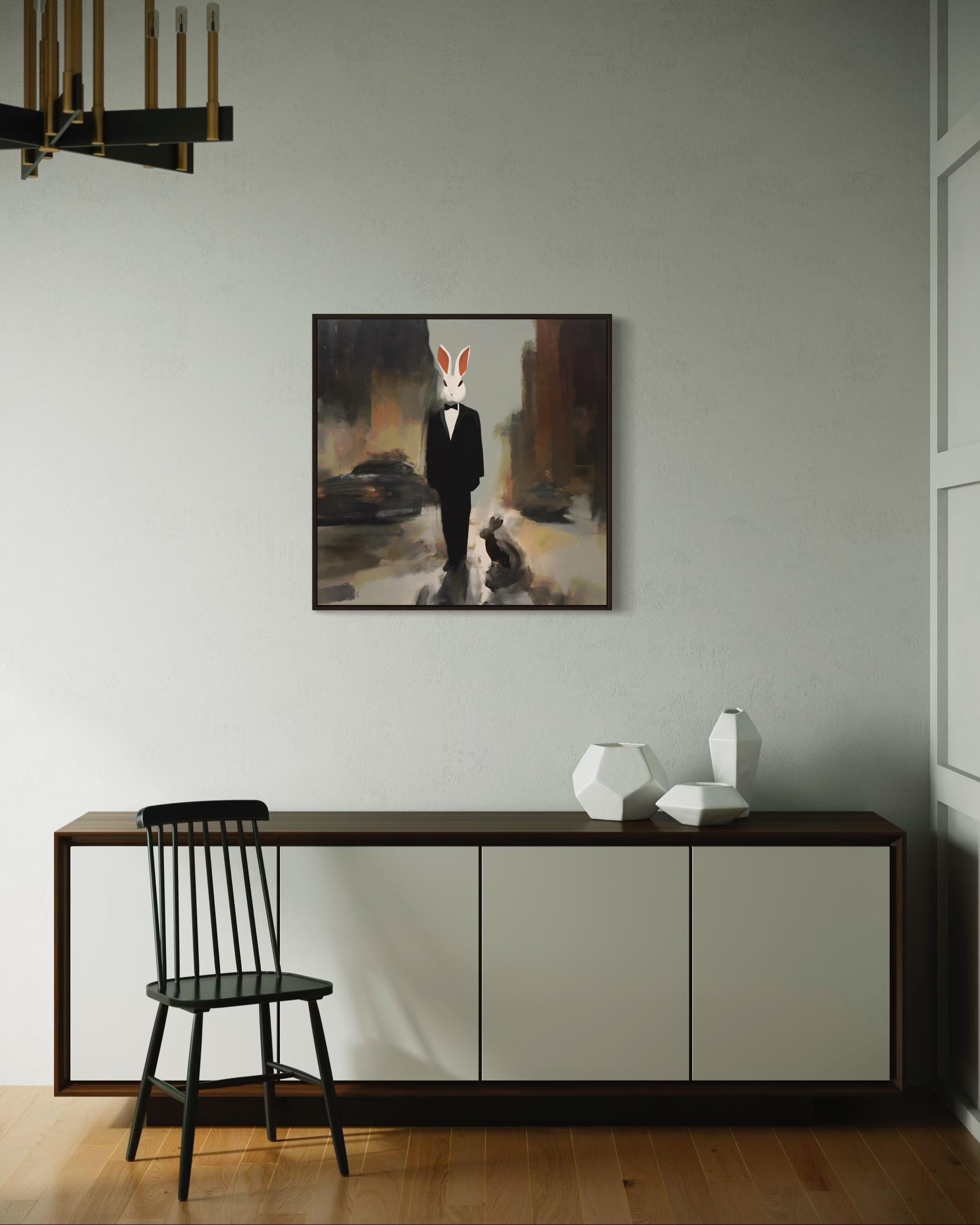 Quel masque portez-vous ? 80x80cm, impression sur toile.édition de 20 pièces en vente 8