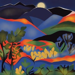 mountain landscape , 70x70cm, print on canvas.Edition 20 pcs.