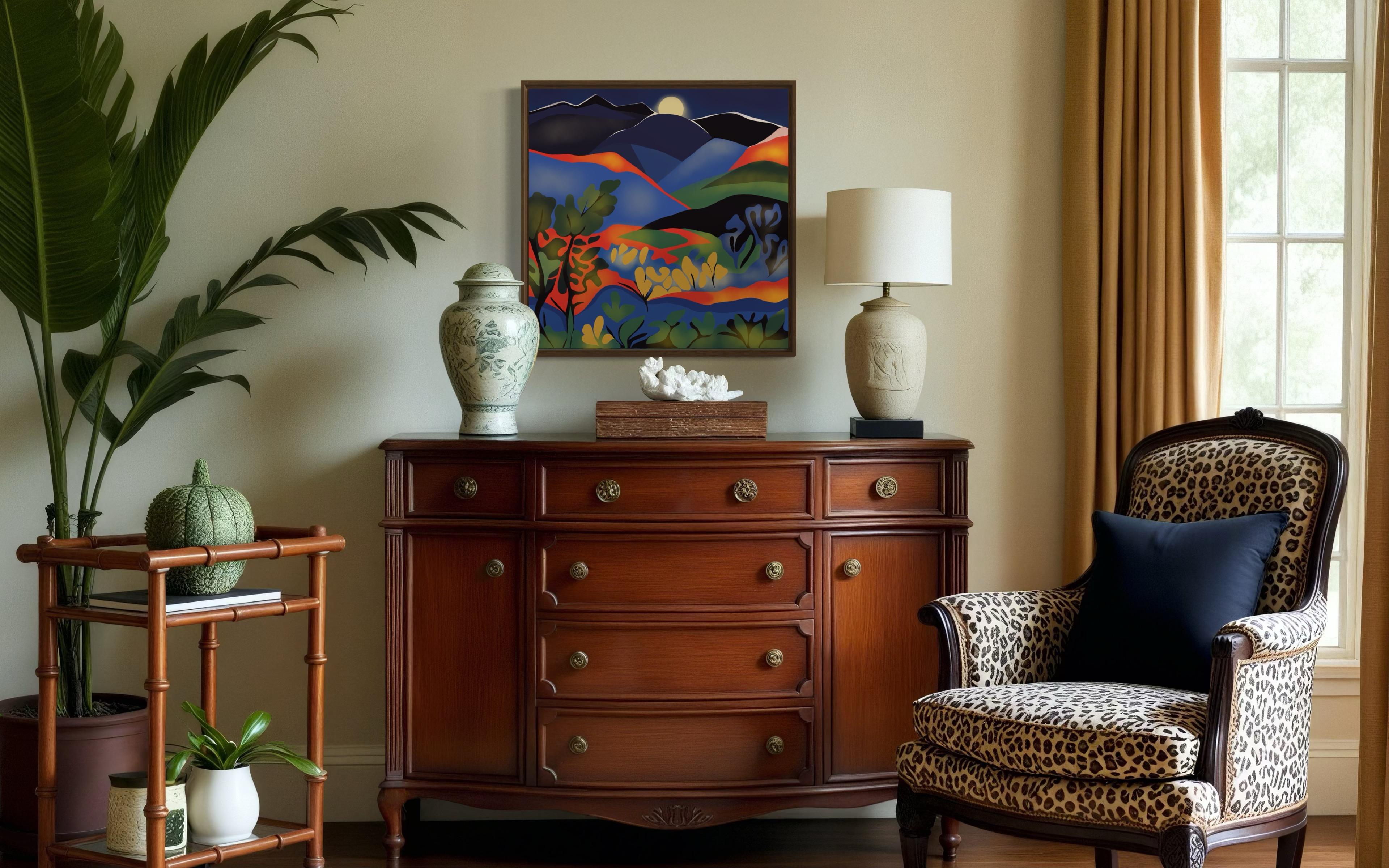 mountain landscape , 70x70cm, print on canvas
Edition 20 pcs.